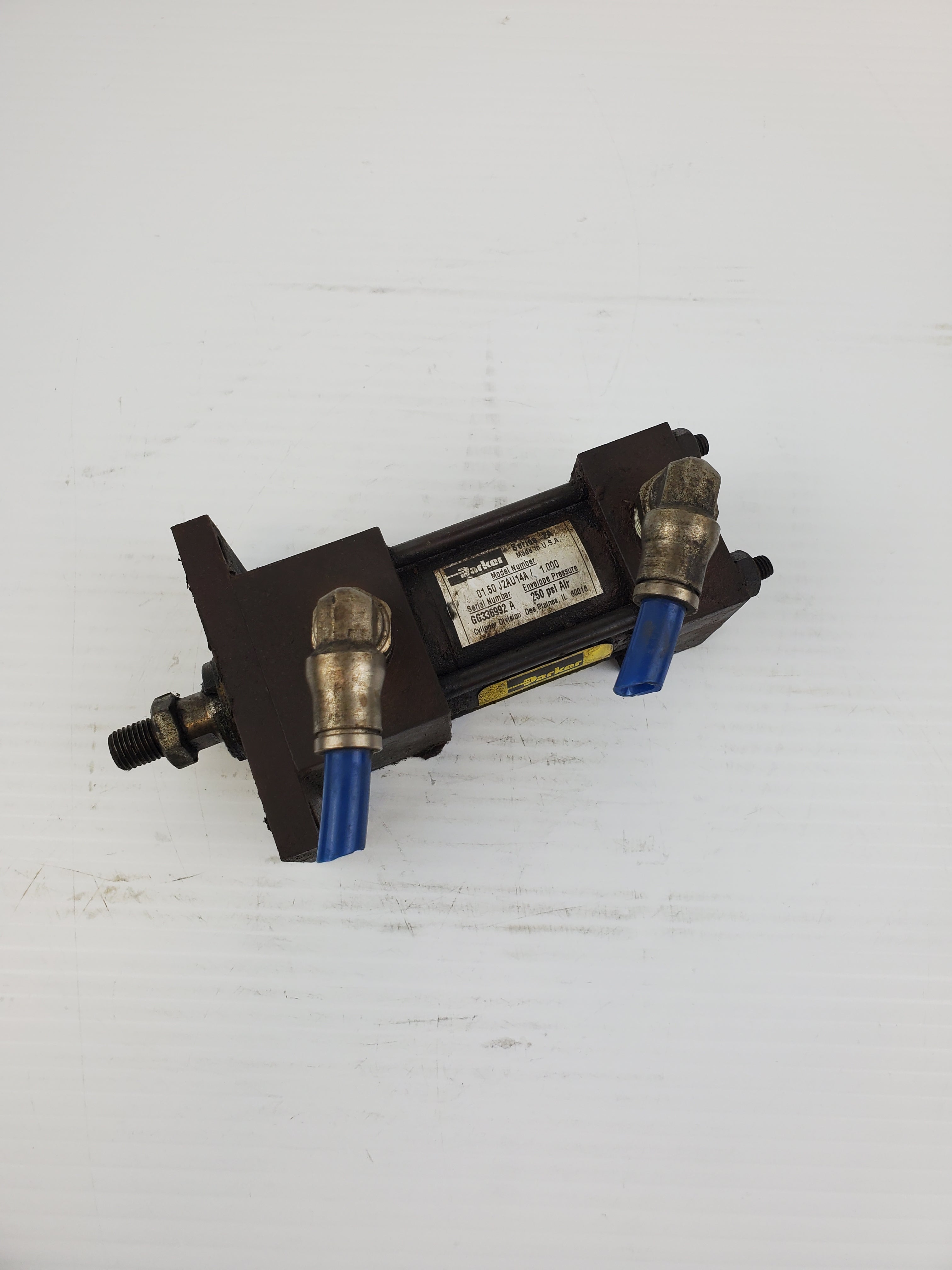 Parker 01.50 J2AU14A / 1.000 Pneumatic Cylinder 250 PSL Air Envelope Pressure
