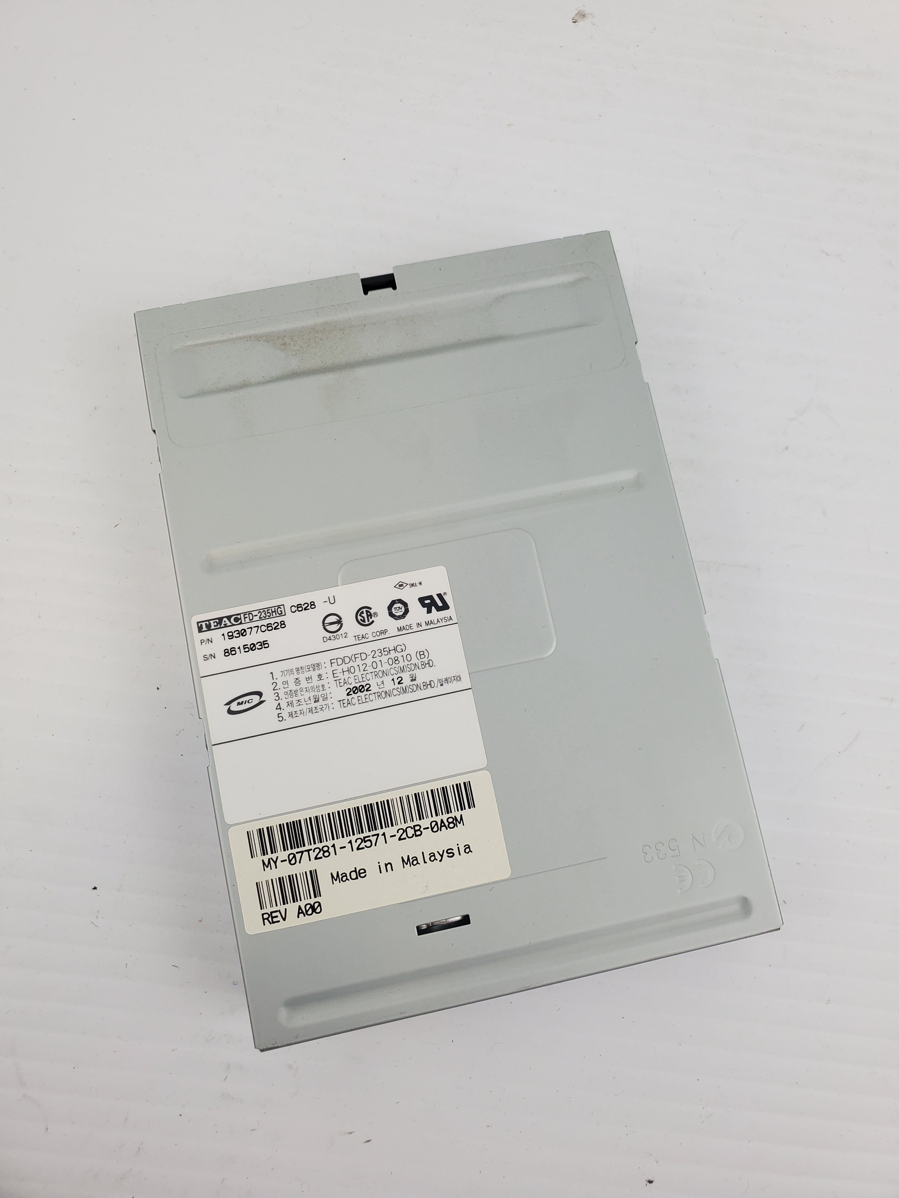 TEAC 193077C628 3.5in Floppy Drive FD-235HG MY-07T281-12571-2CB-0A8M