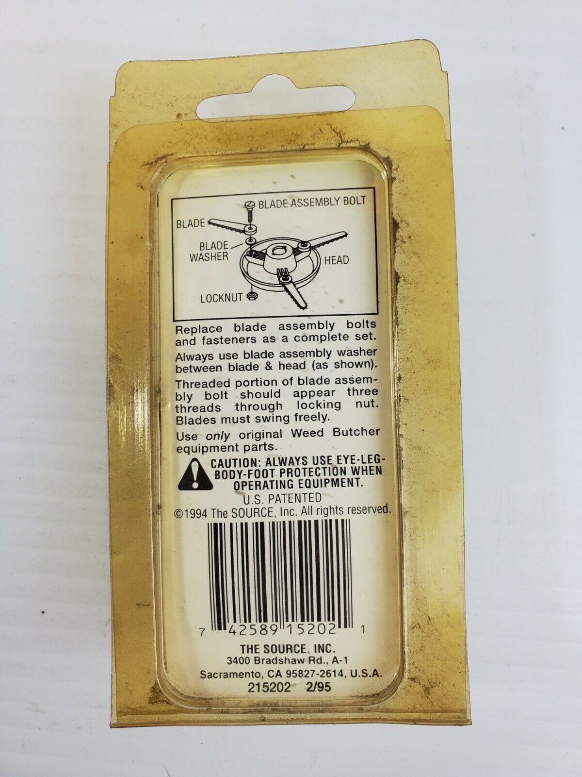 Weed Butcher II 215202 Replacement Fasteners