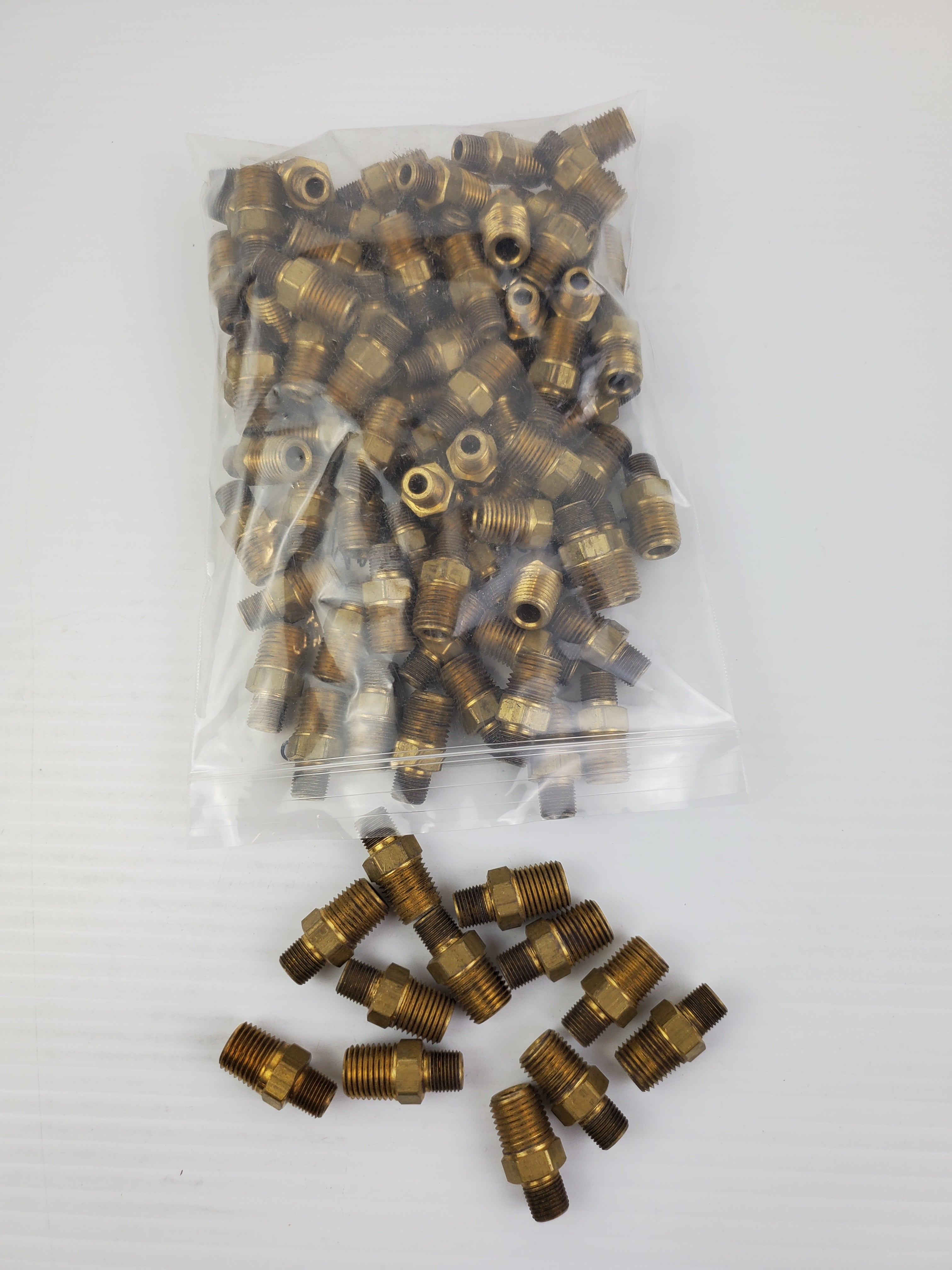 Male to Male Hex Nipple Reducing Adapter Pipe Fitting Brass - Lot of 93
