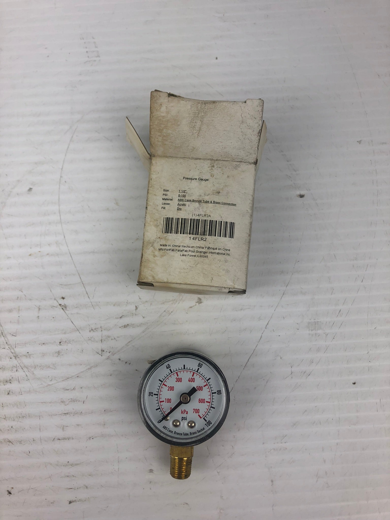 Pour Grainger 4FLR2A Pressure Gauge 1-1/2"