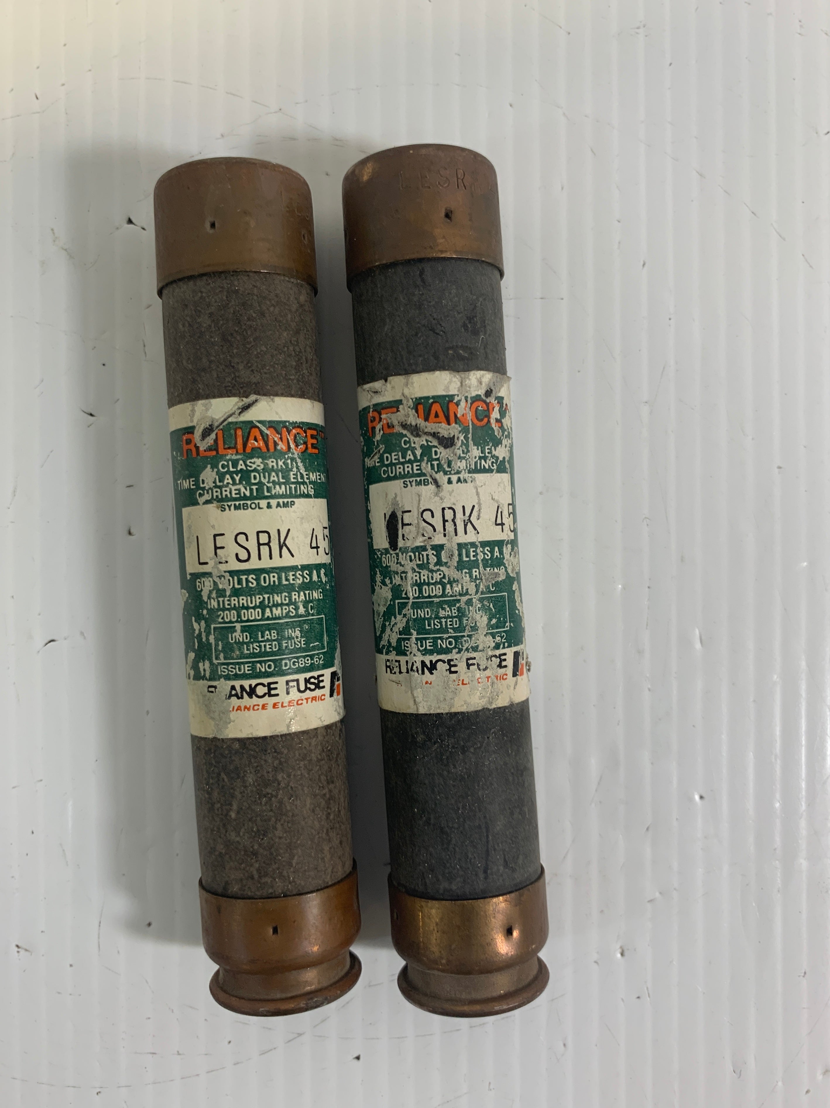 Reliance LESRK 45 Current Limiting Fuse - Lot of 2