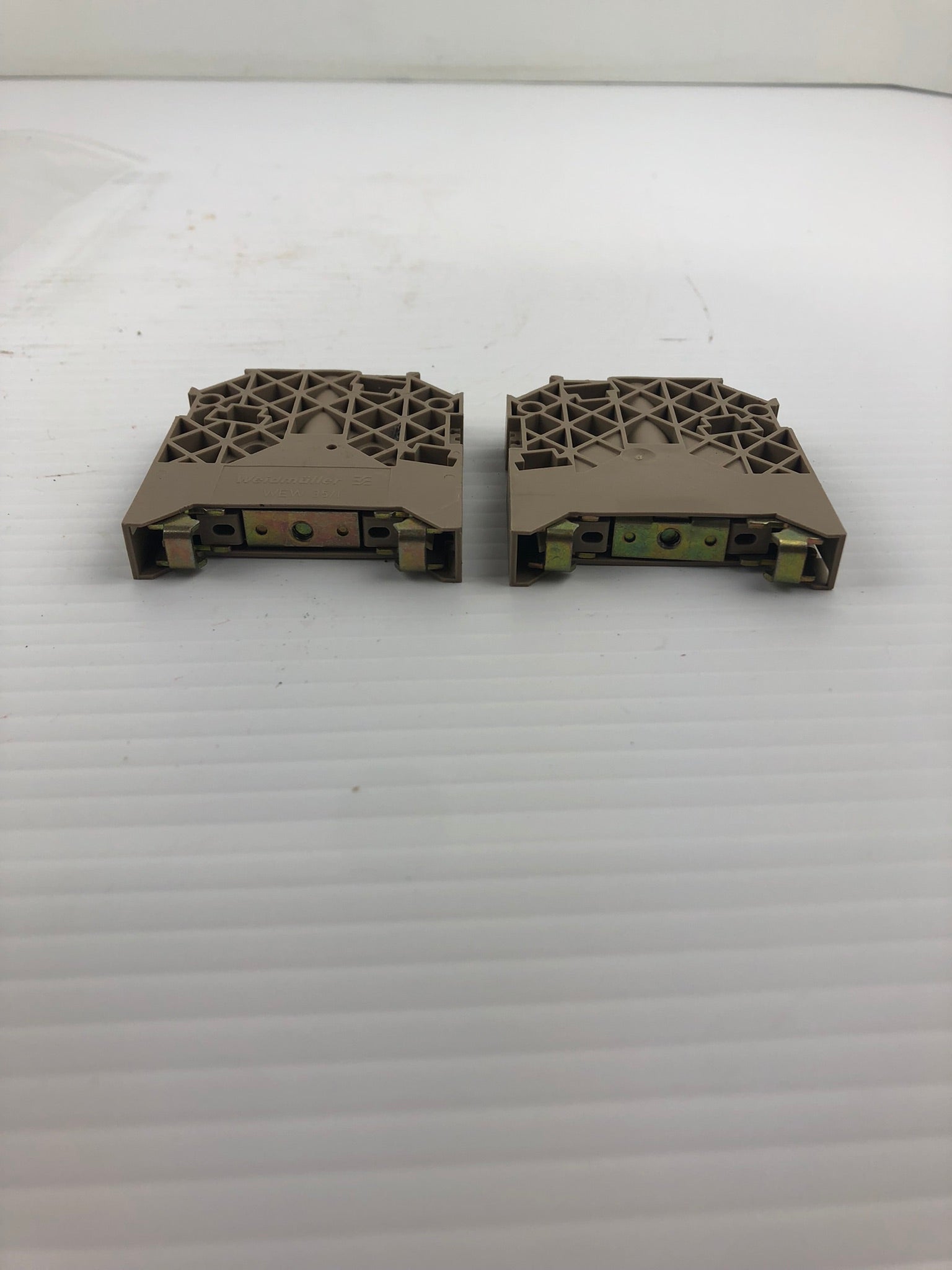 Weidmuller WEW 35/1 Terminal Block End Bracket - Lot of 2