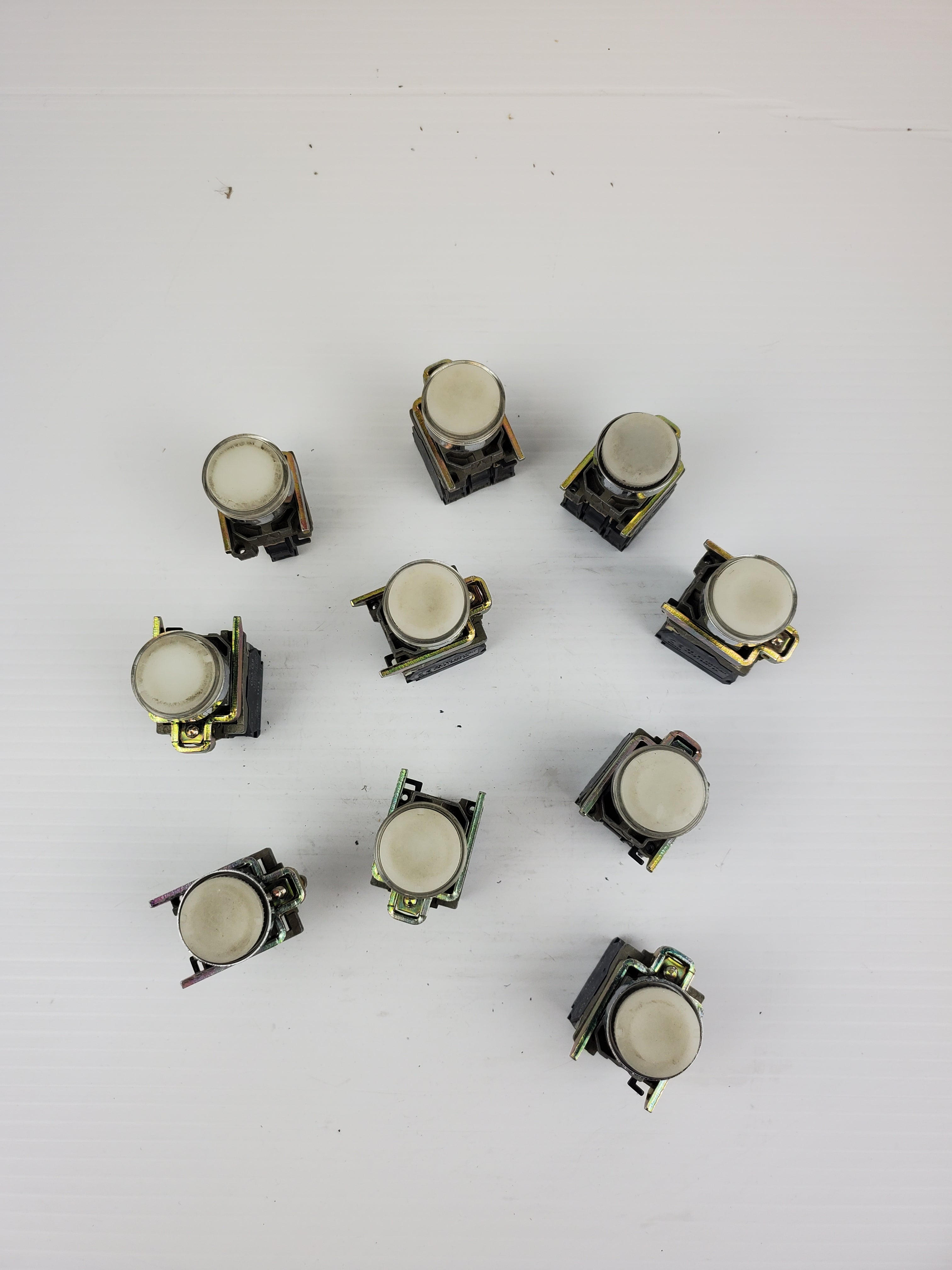 Telemecanique ZBE-101 Push Button White - Lot of 10
