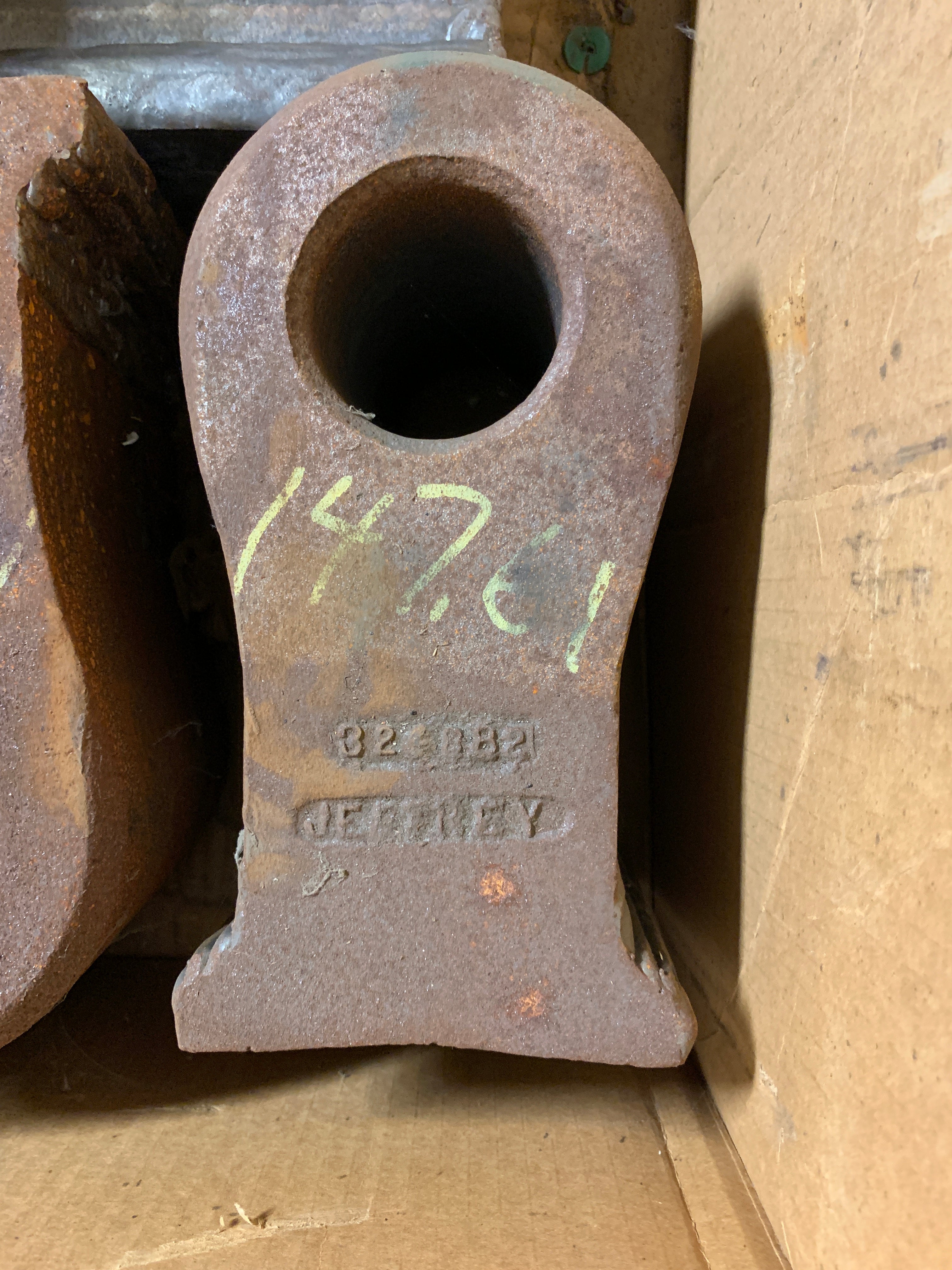 Jeffrey Hammer Mill Hammers 326882 3" I.D. 12-1/2" L x 6-1/2" W x 9" H Lot of 8