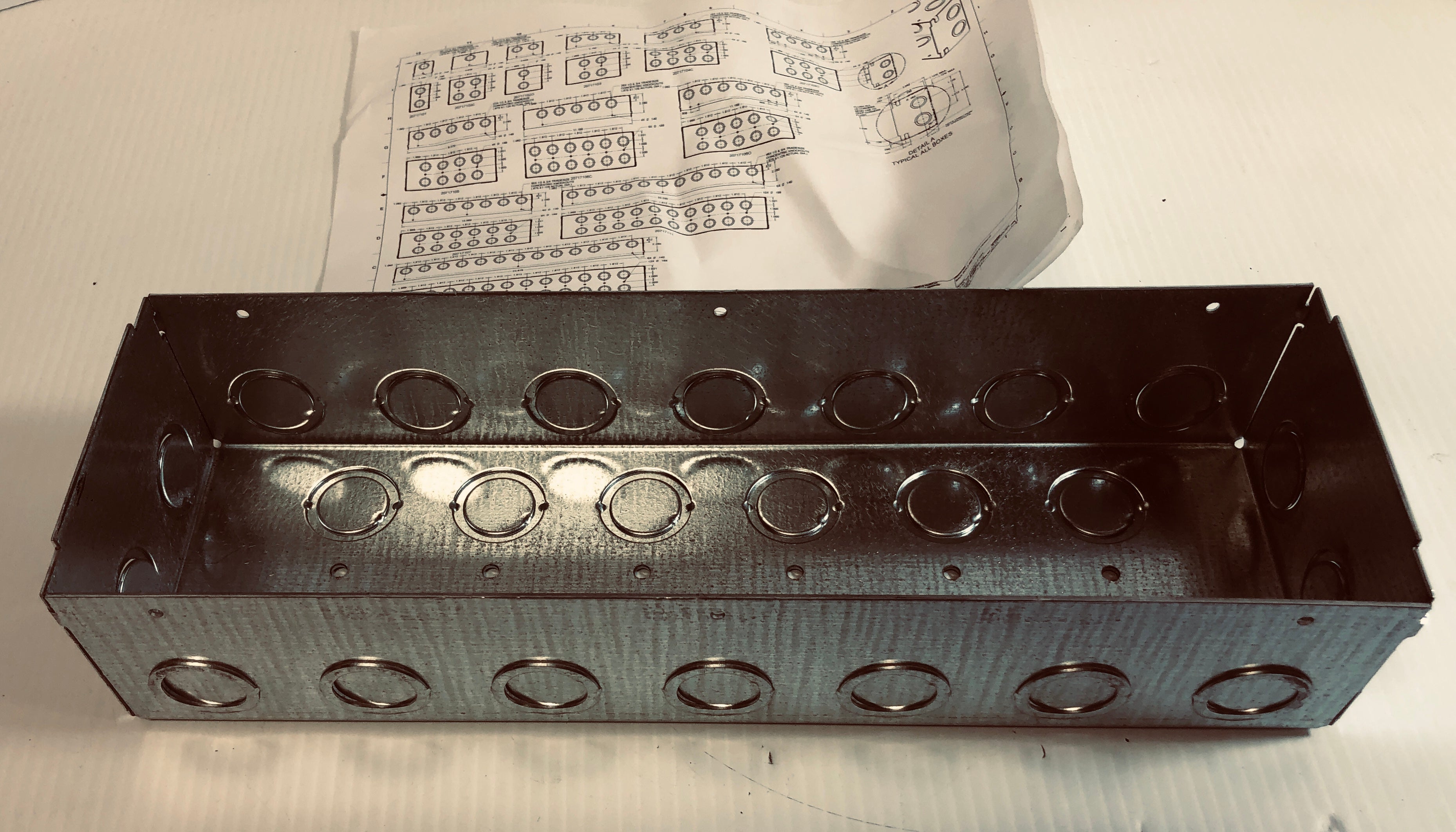 Steel Junction Box 13" x 4"