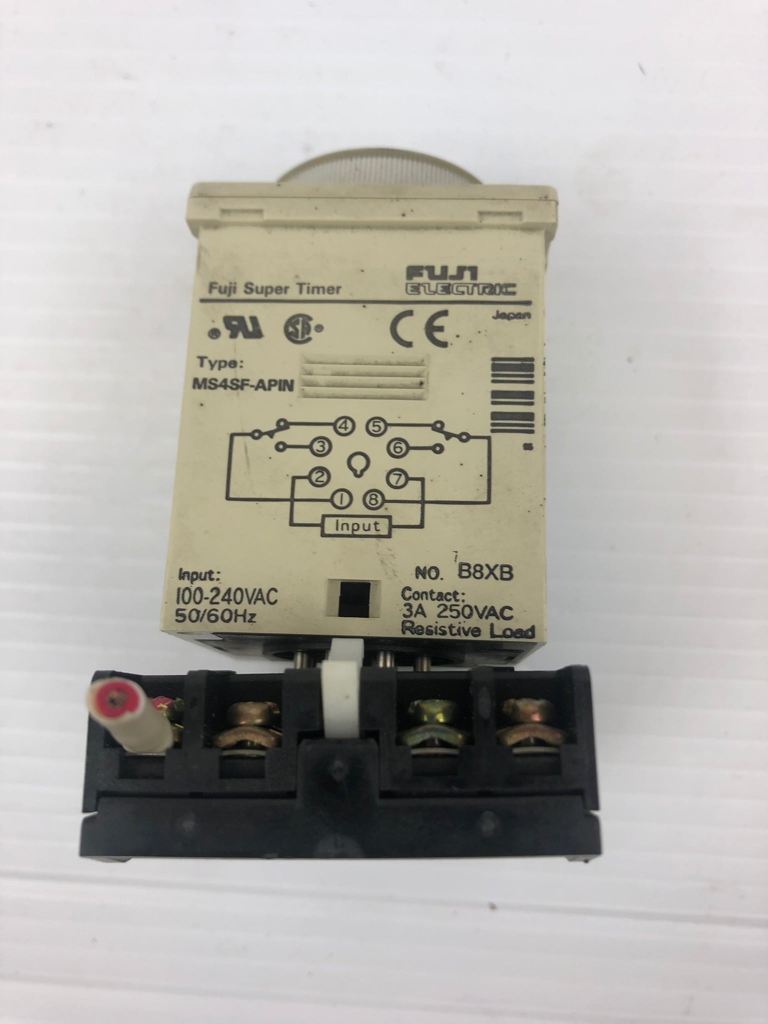 Fuji Electric MS4SF-APIN Super Timer 0-1.2 MIN 100-240 VAC 50/60 Hz
