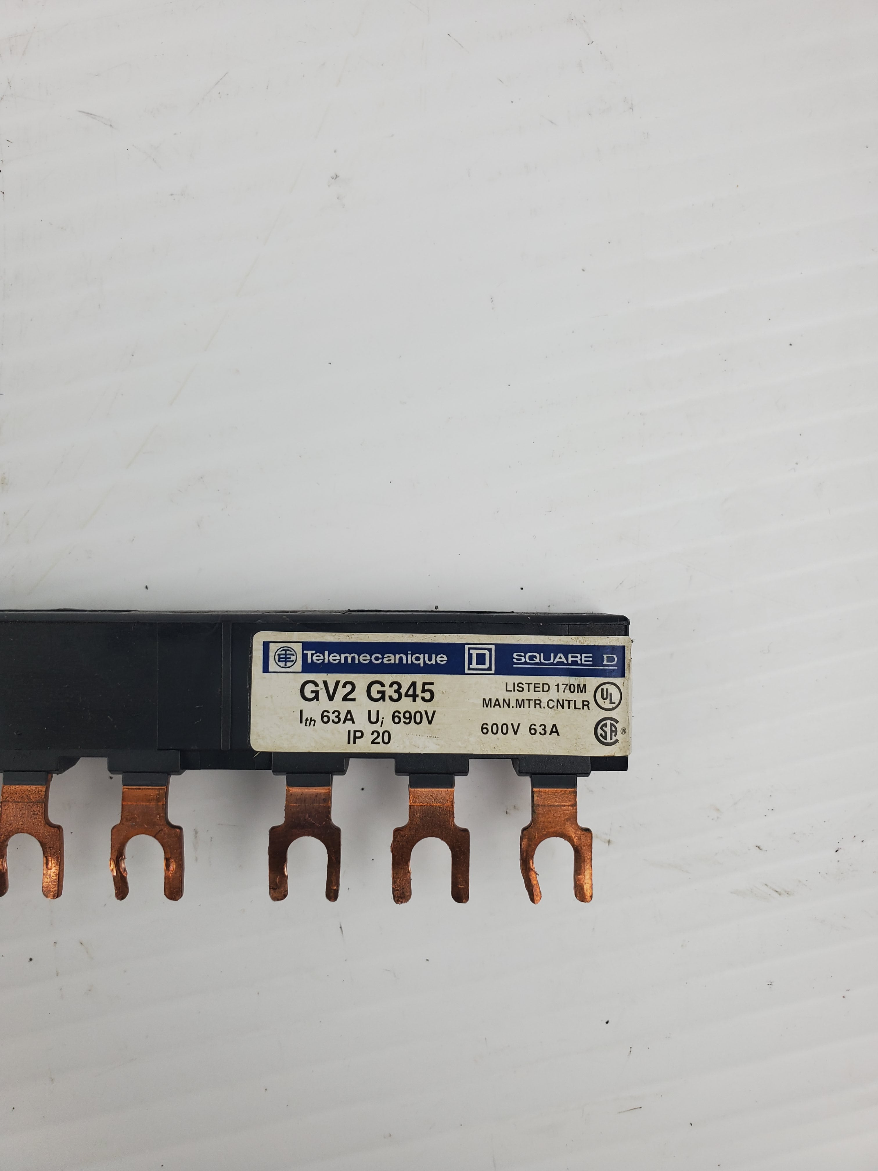 Telemecanique GV2-G345 Starter Busbar 600V 63A
