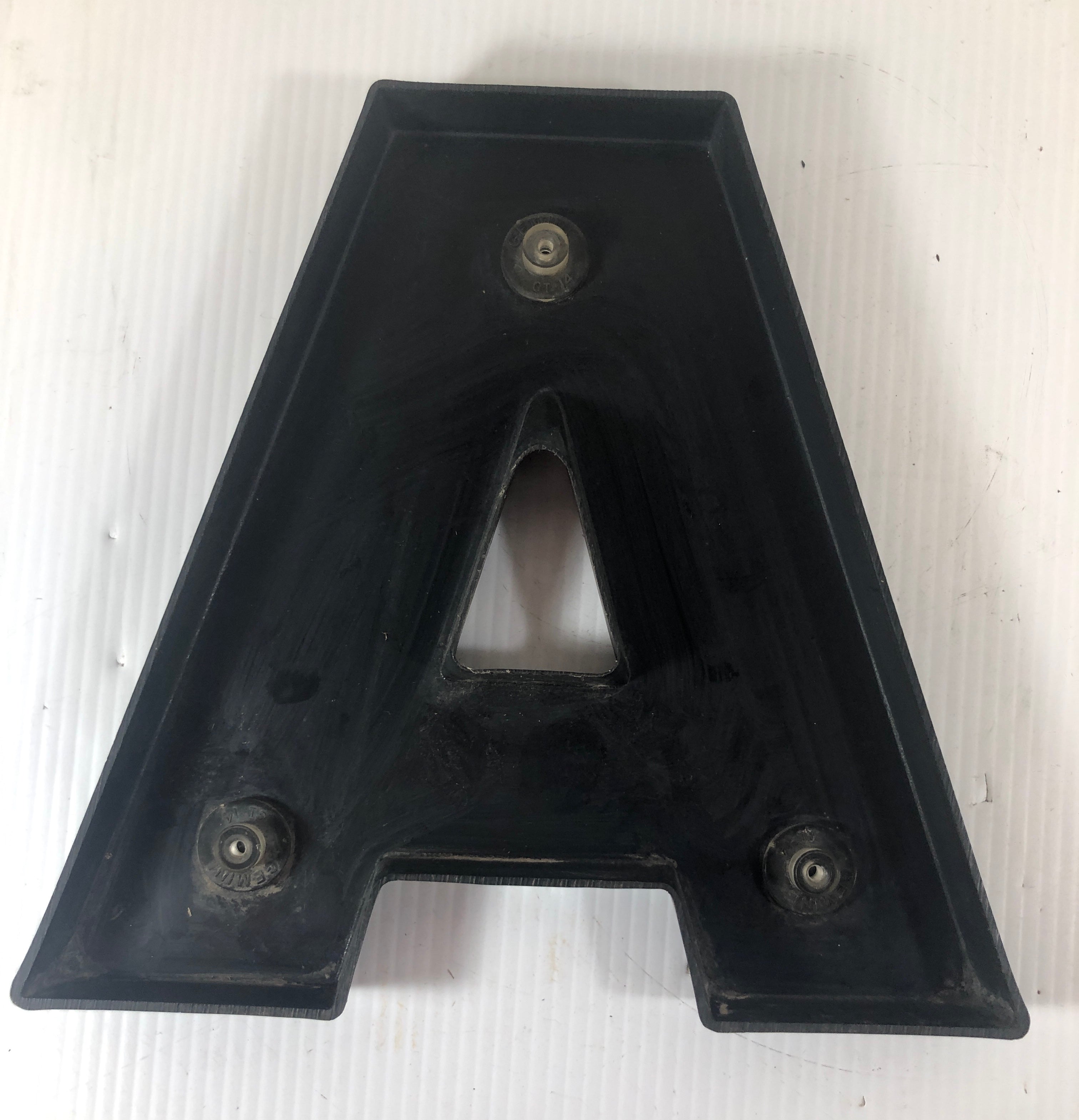 Black Plastic Letter 9.5" Tall Capital A