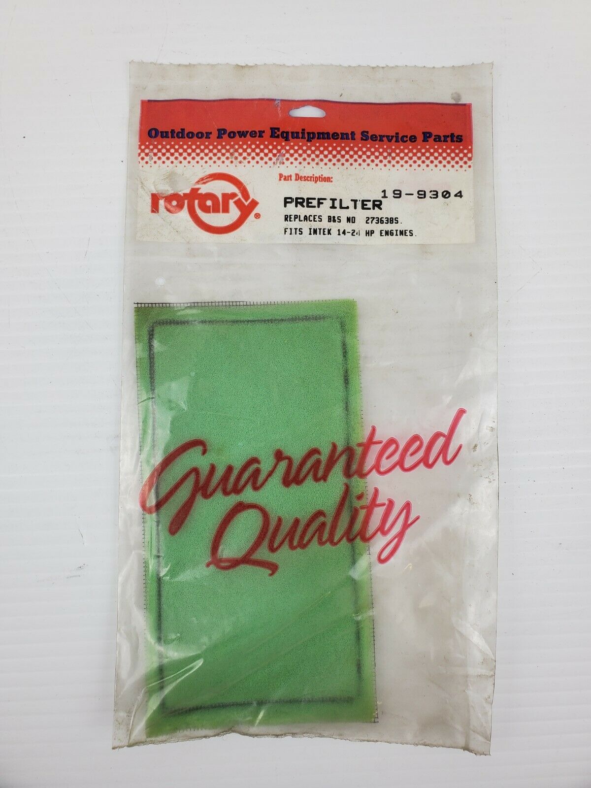 Rotary 19-9304 Prefilter Replaces B&S # 273638S Fits Intake 14-24 HP Engines