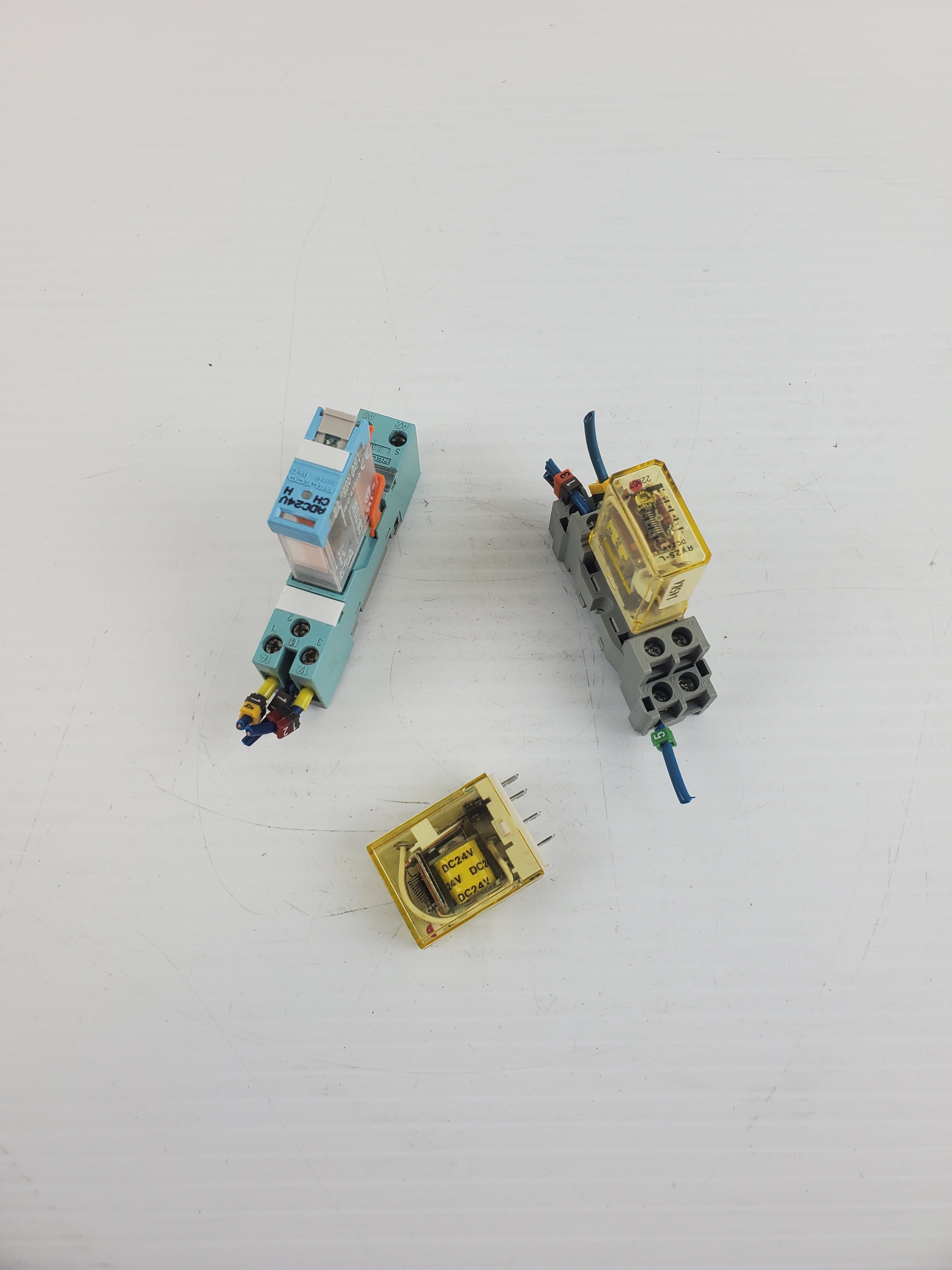 Releco ADC24V Relay With Base - IDEC RY2S-L Relay With Base - Lot of 3 Relays