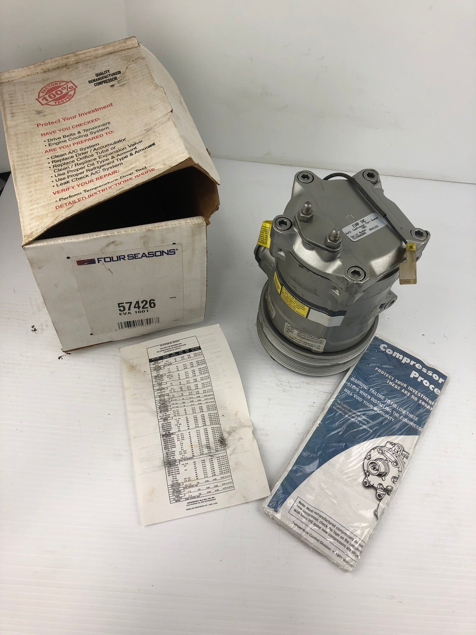 Four Seasons 57426 Compressor Remanufactured Evap Inc. 1601