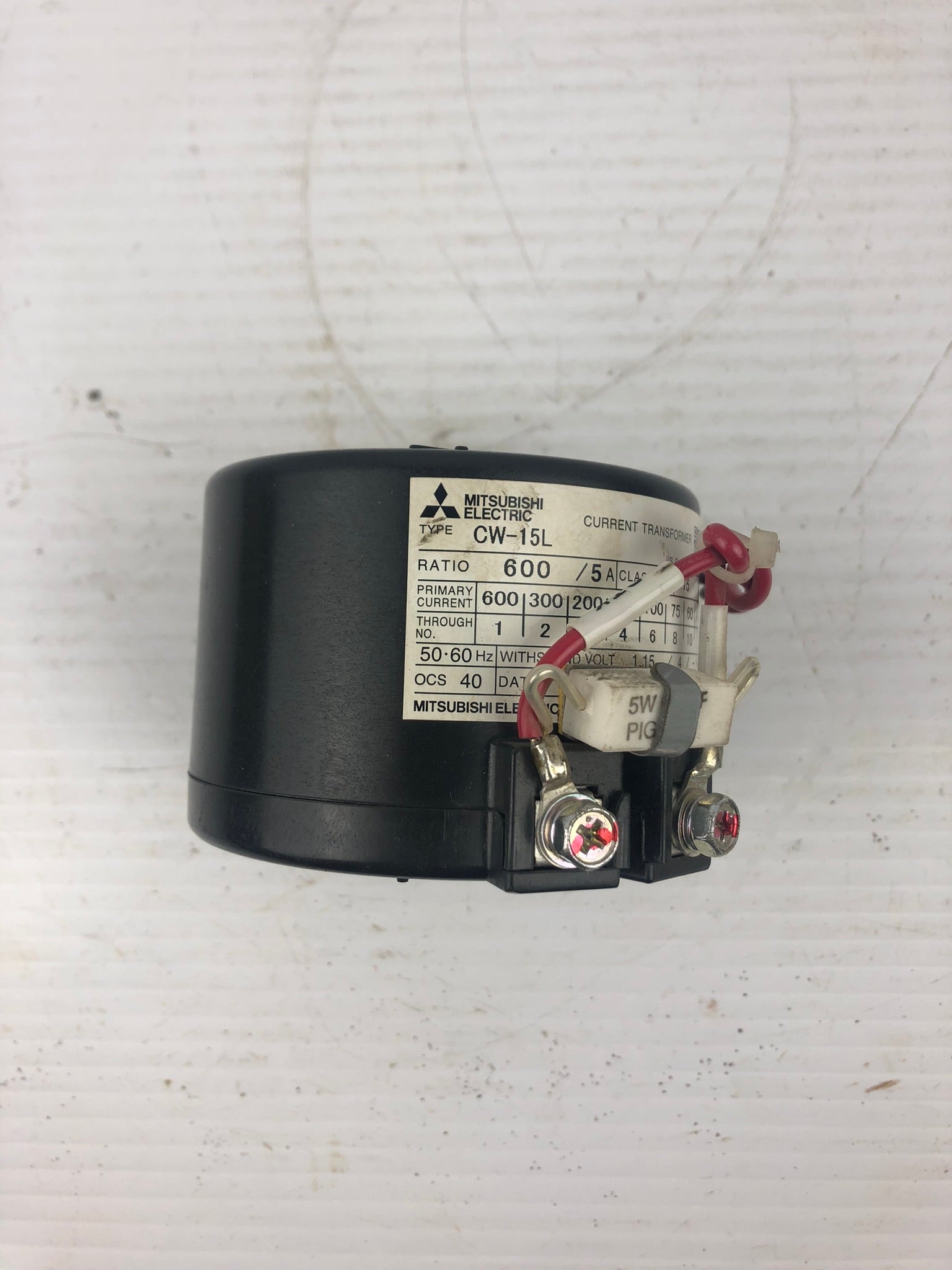 Mitsubishi CW-15L Current Transformer 600 Ratio 5A 15VA