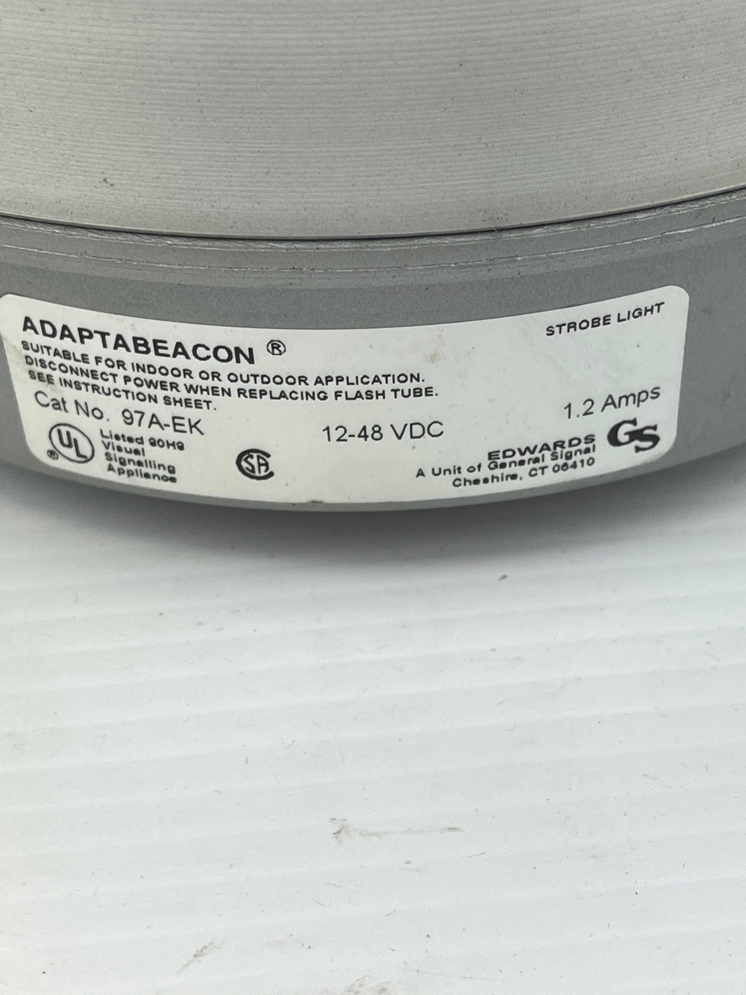 Edwards General Signal 97A-EK AdaptaBeacon Strobe Light 12-48VDC 1.2A