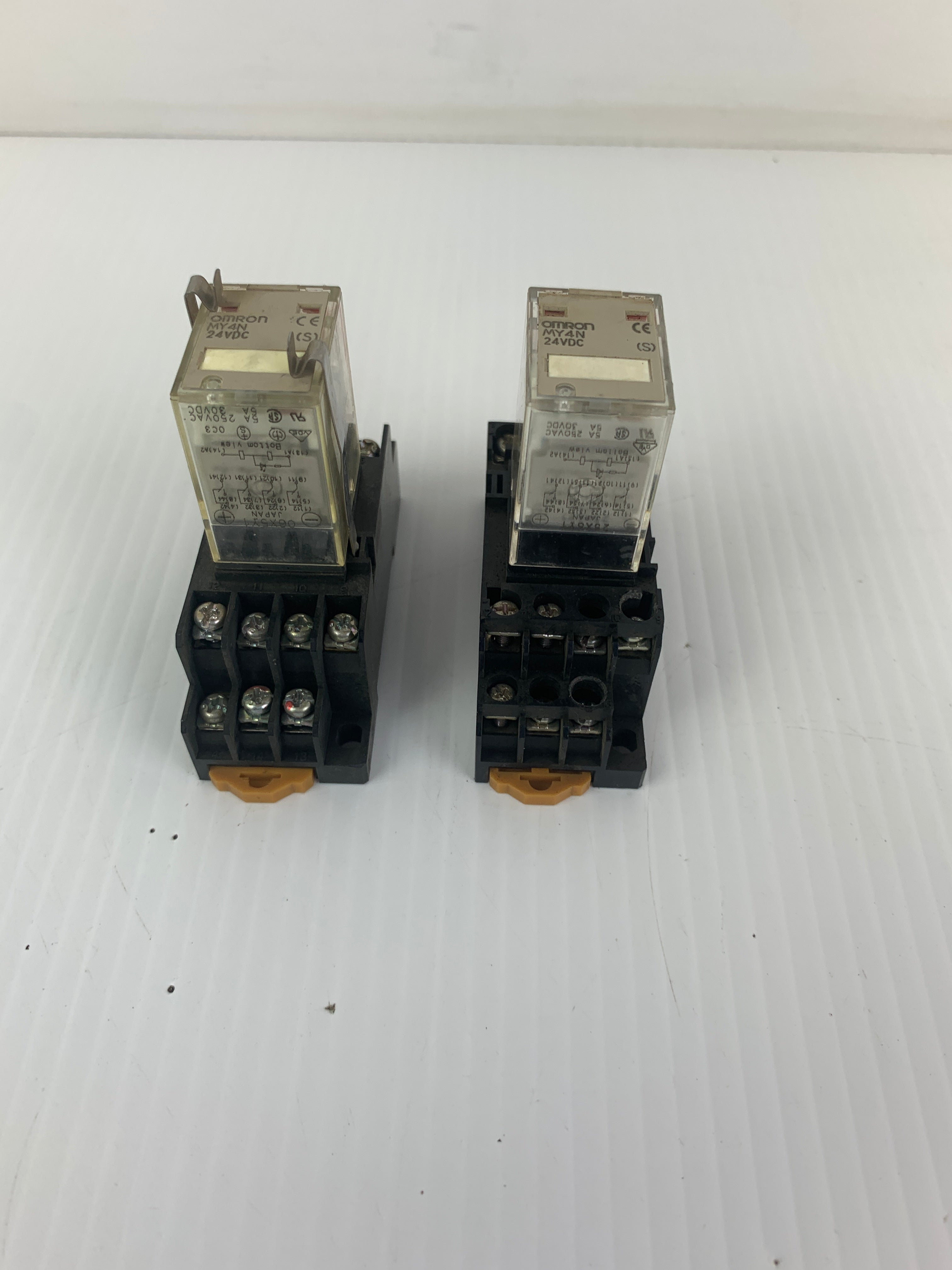Lot of 2 Omron Relays MY4N 24 VDC