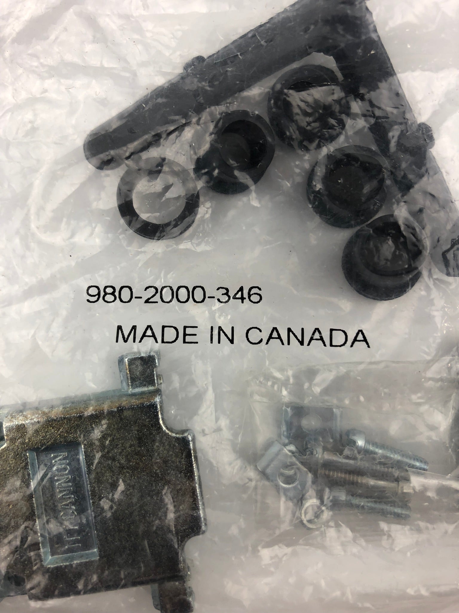 ITT Cannon 980-2000-346 DSUB Metal Diecast Connectors - Lot of 7