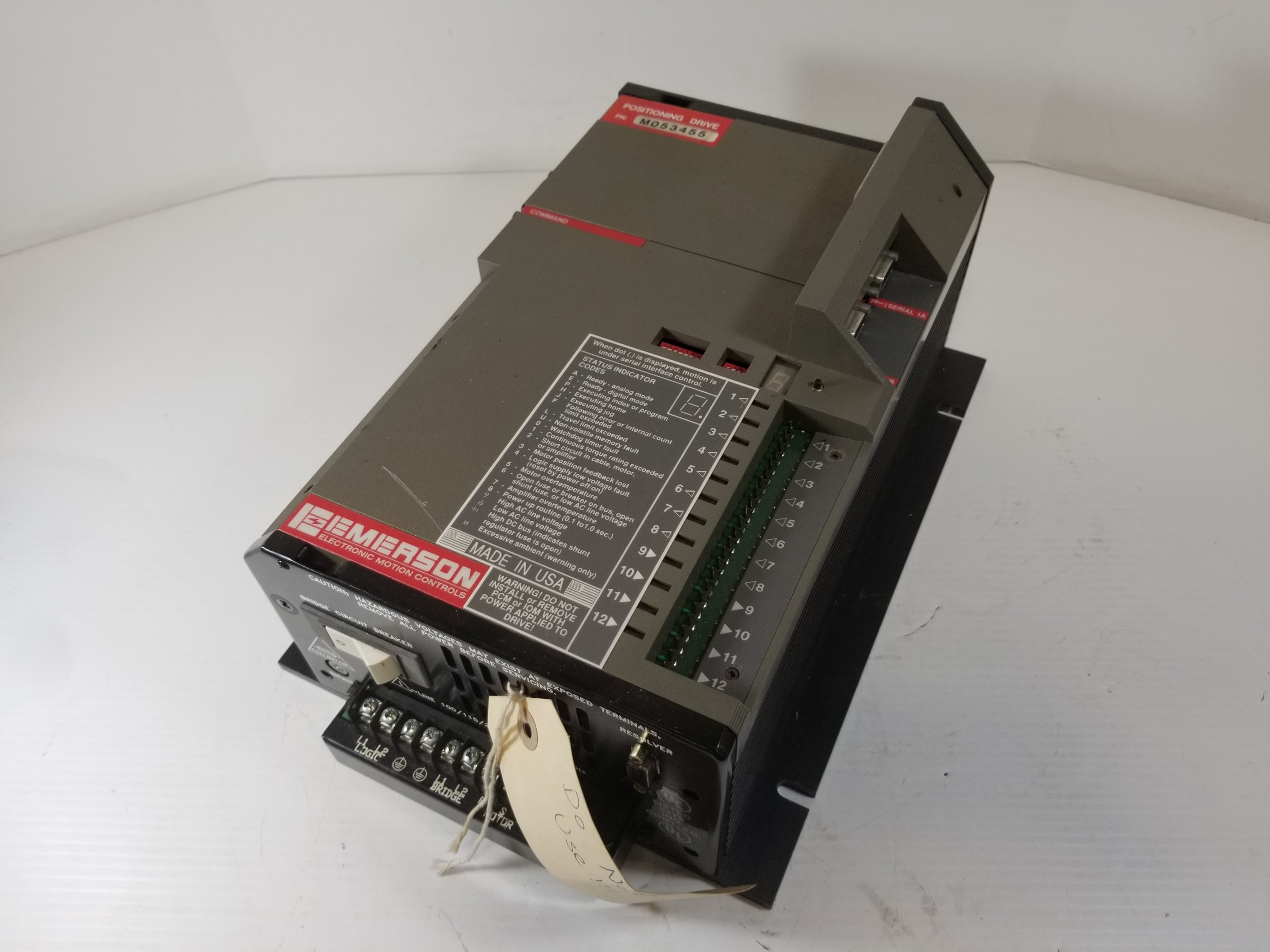 Emerson M053455 Servo Drive