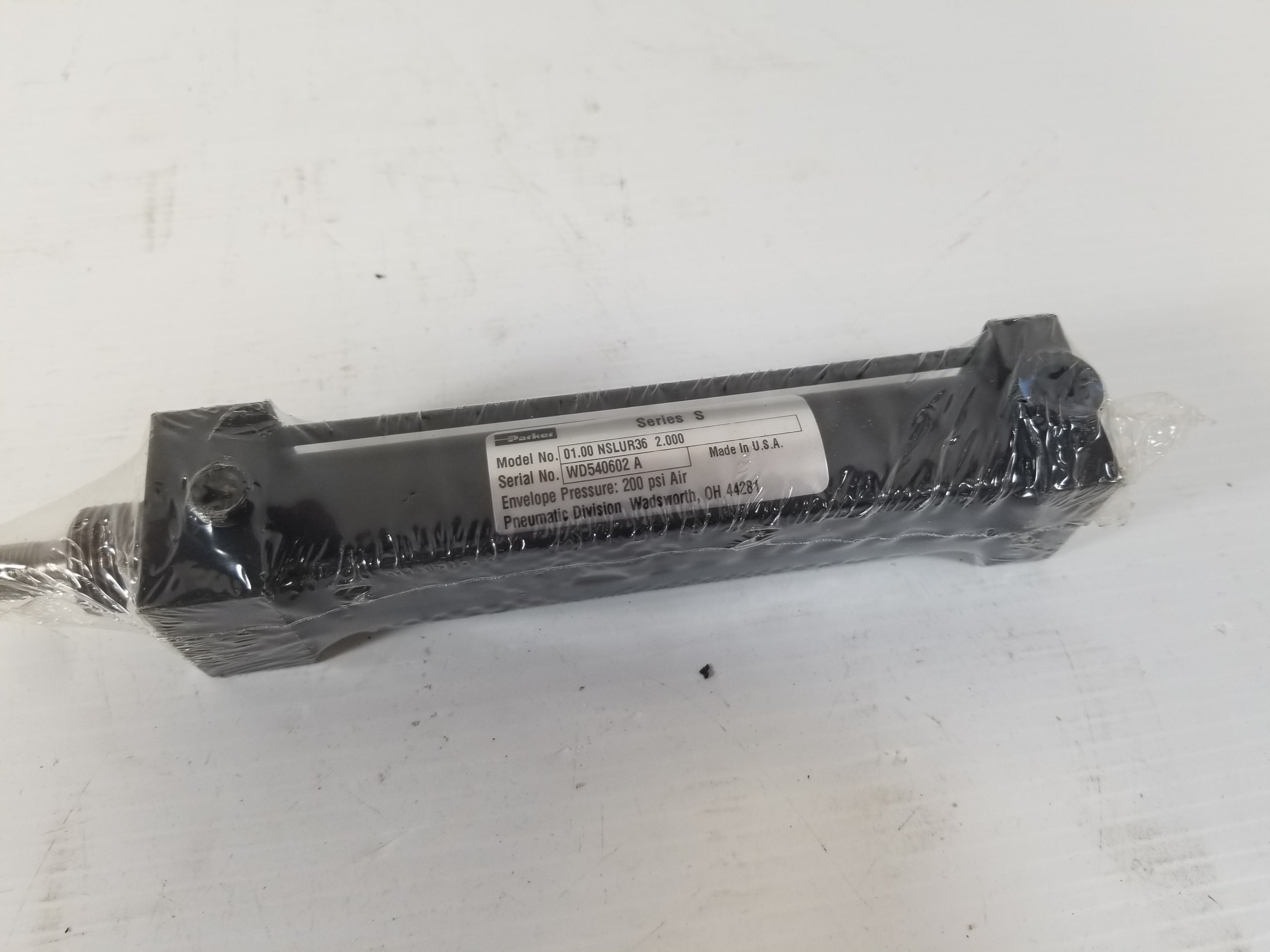 Parker 01.00 NSLUR36 2.000 Series S Pneumatic Cylinder 200 PSI