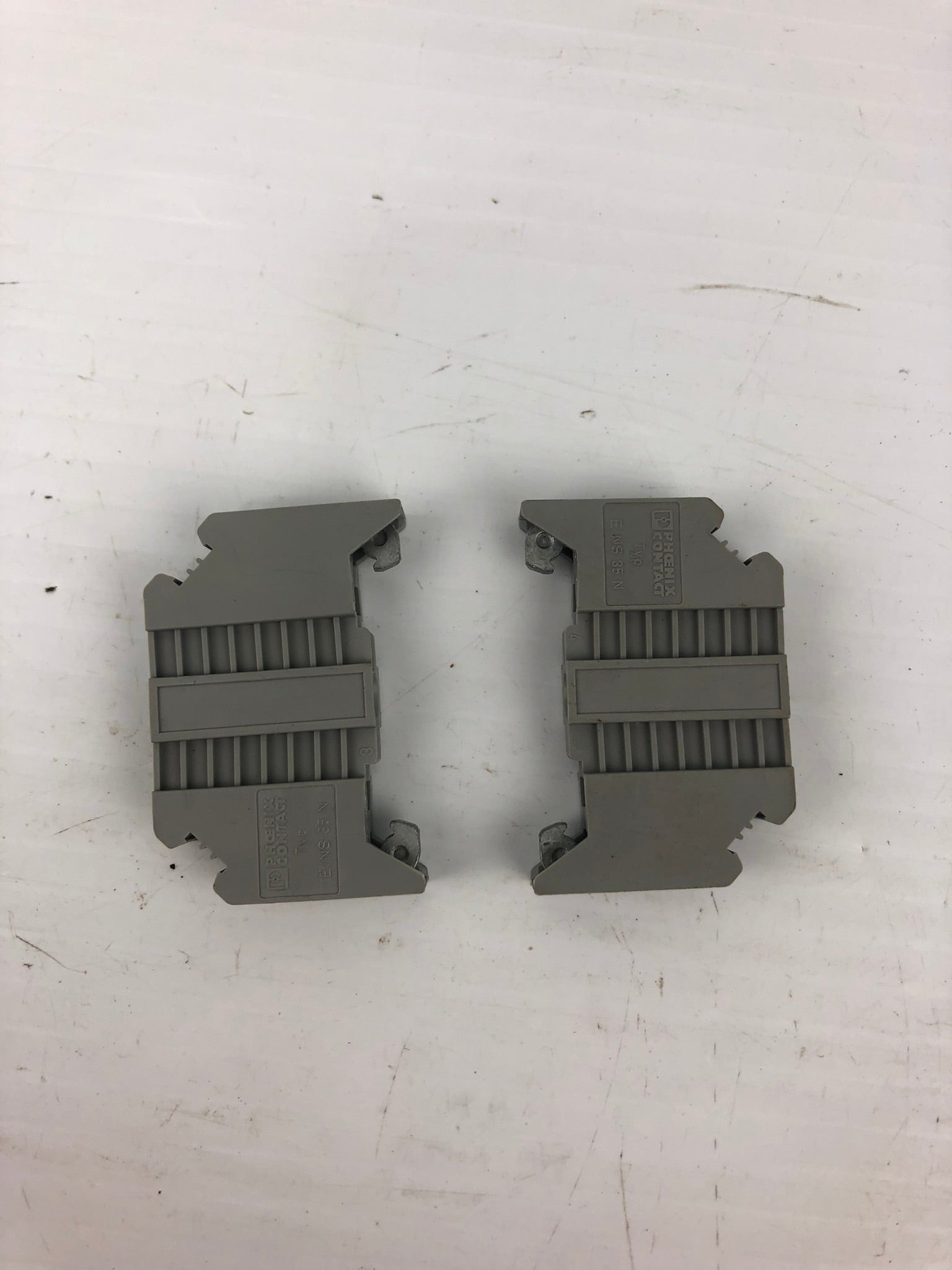 Phoenix Contact E/NS 35 N End Blocks - Lot of 2