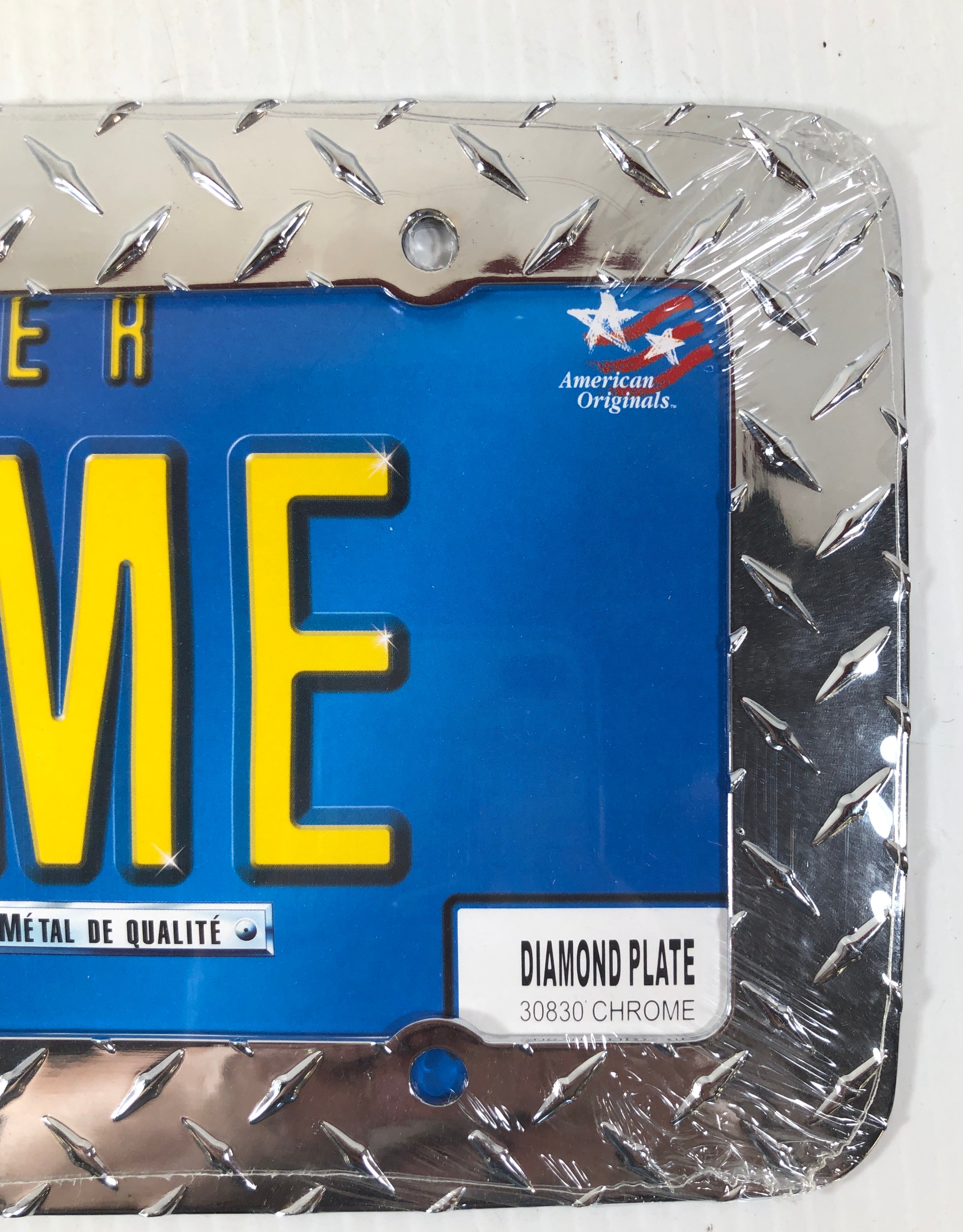 Cruiser License Plate Frame Diamond Plate 30830 Chrome