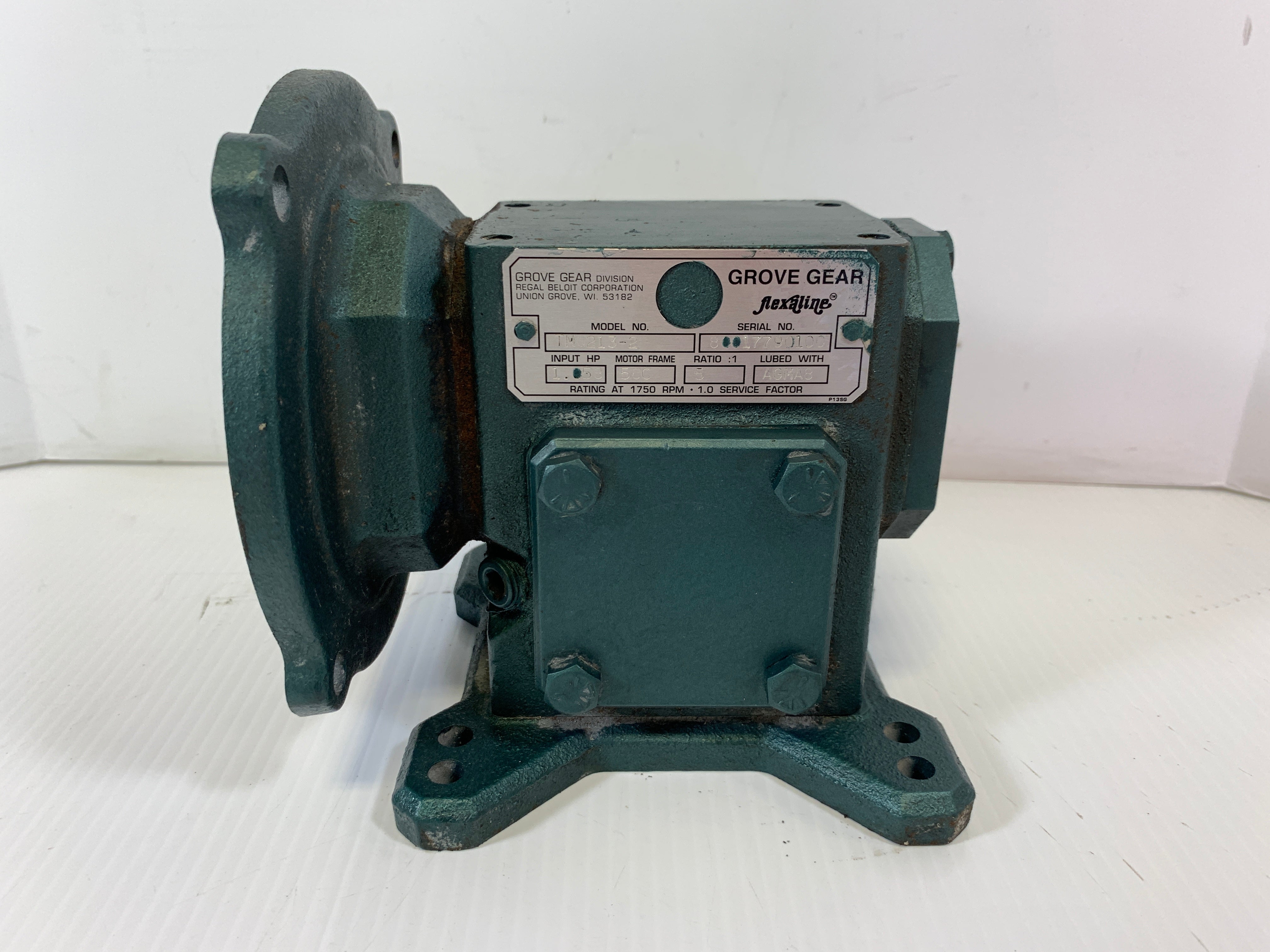 Grove Gear TMQ213-2 Ratio 5:1 Frame 56C 1.058 HP