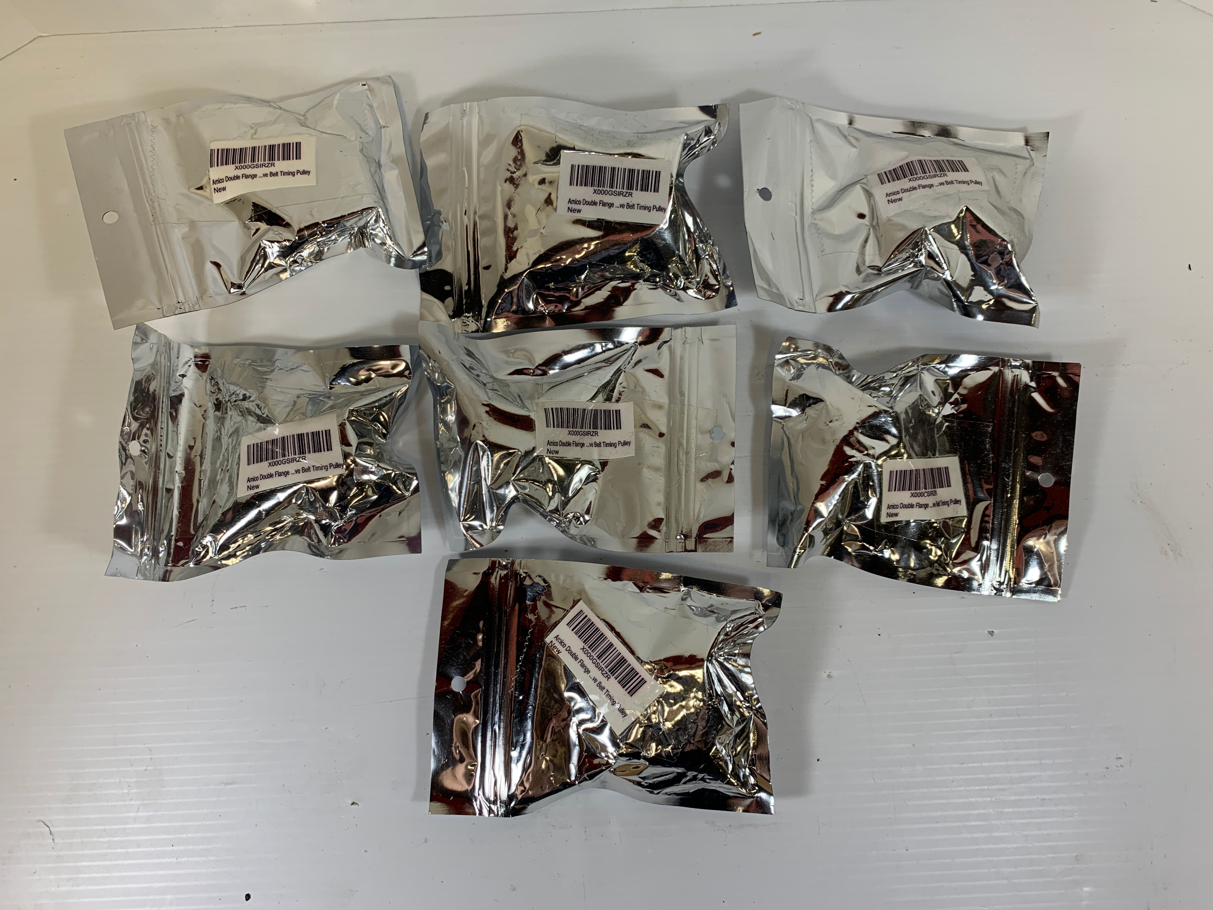 Lot of 7 Amico Double Flange Belt Timing Pulley X000GS1RZR