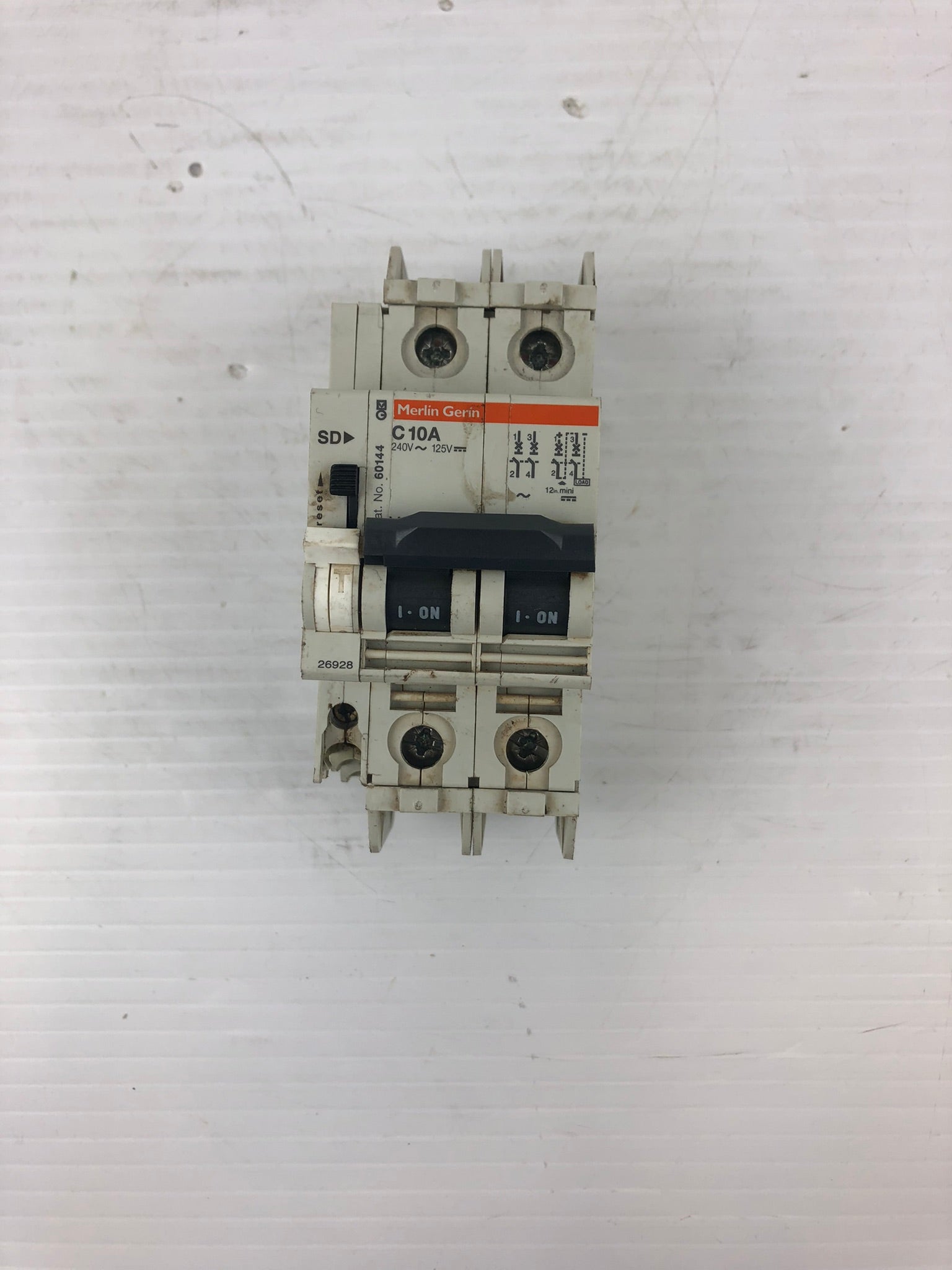 Merlin Gerin C10A Circuit Breaker Protector 240V~125V 10A 2P 60144
