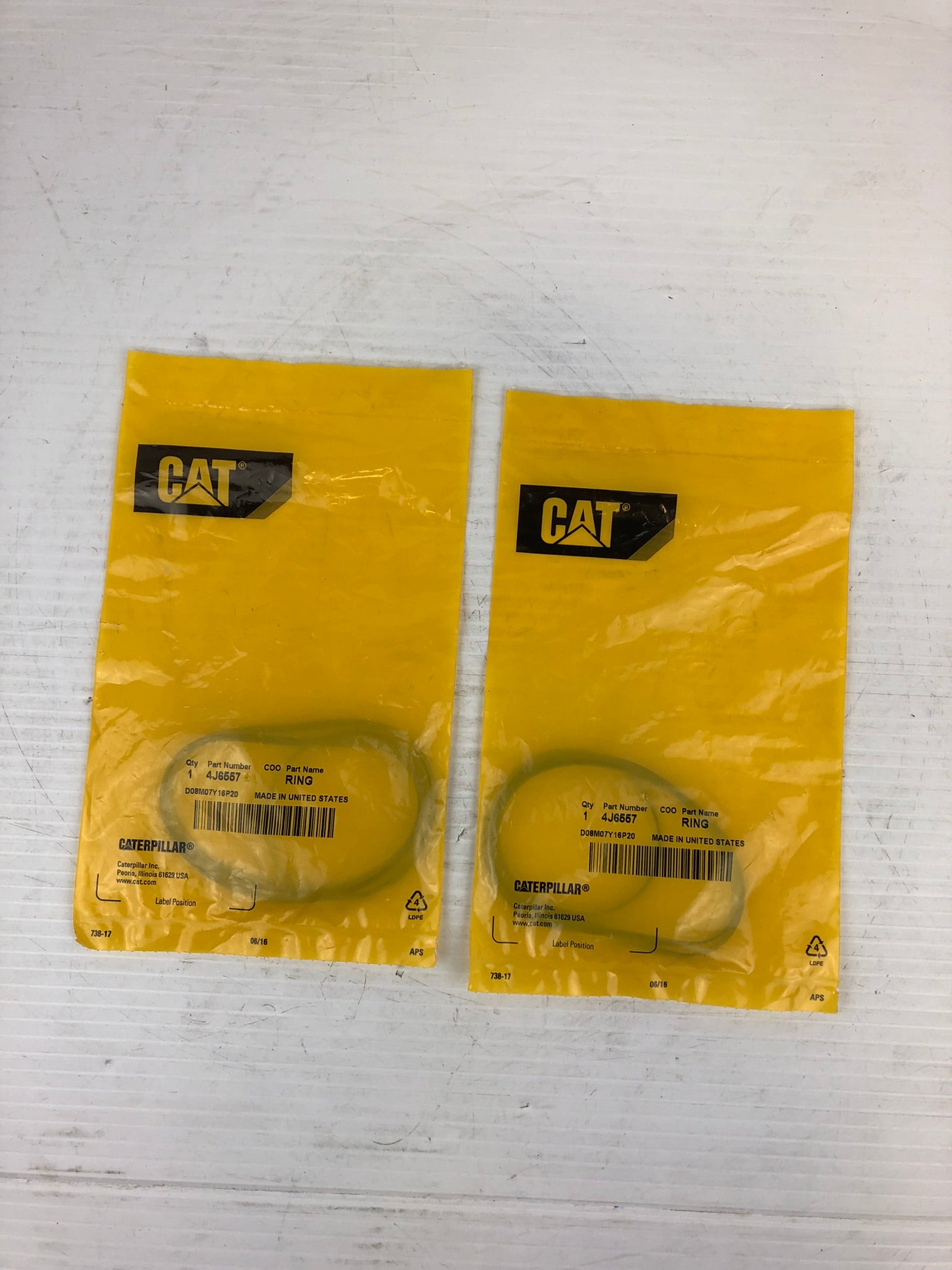 CAT 4J-6557 Ring Caterpillar 4J6557 - Lot of 2