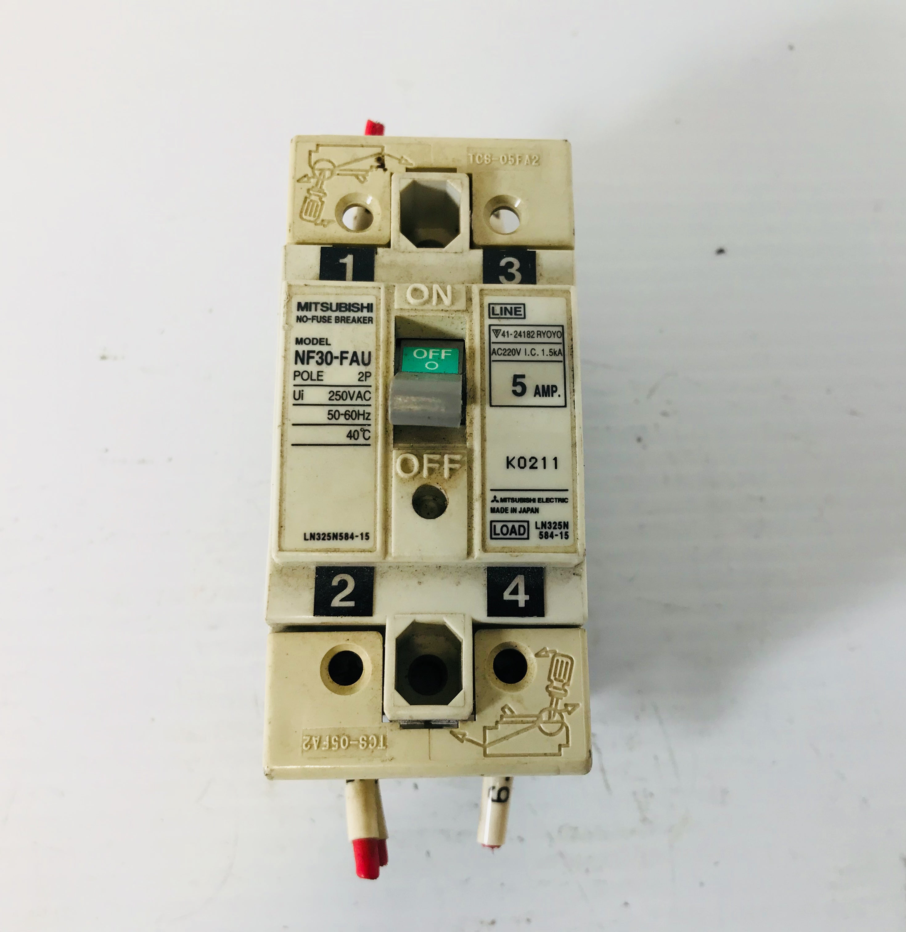 Mitsubishi No-Fuse Breaker NF30-FAU 5 AMP