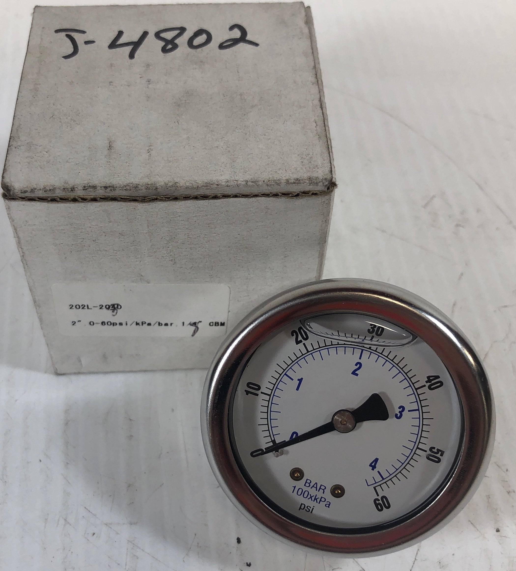 Bar Gauge 202L 2" 0-60 PSI