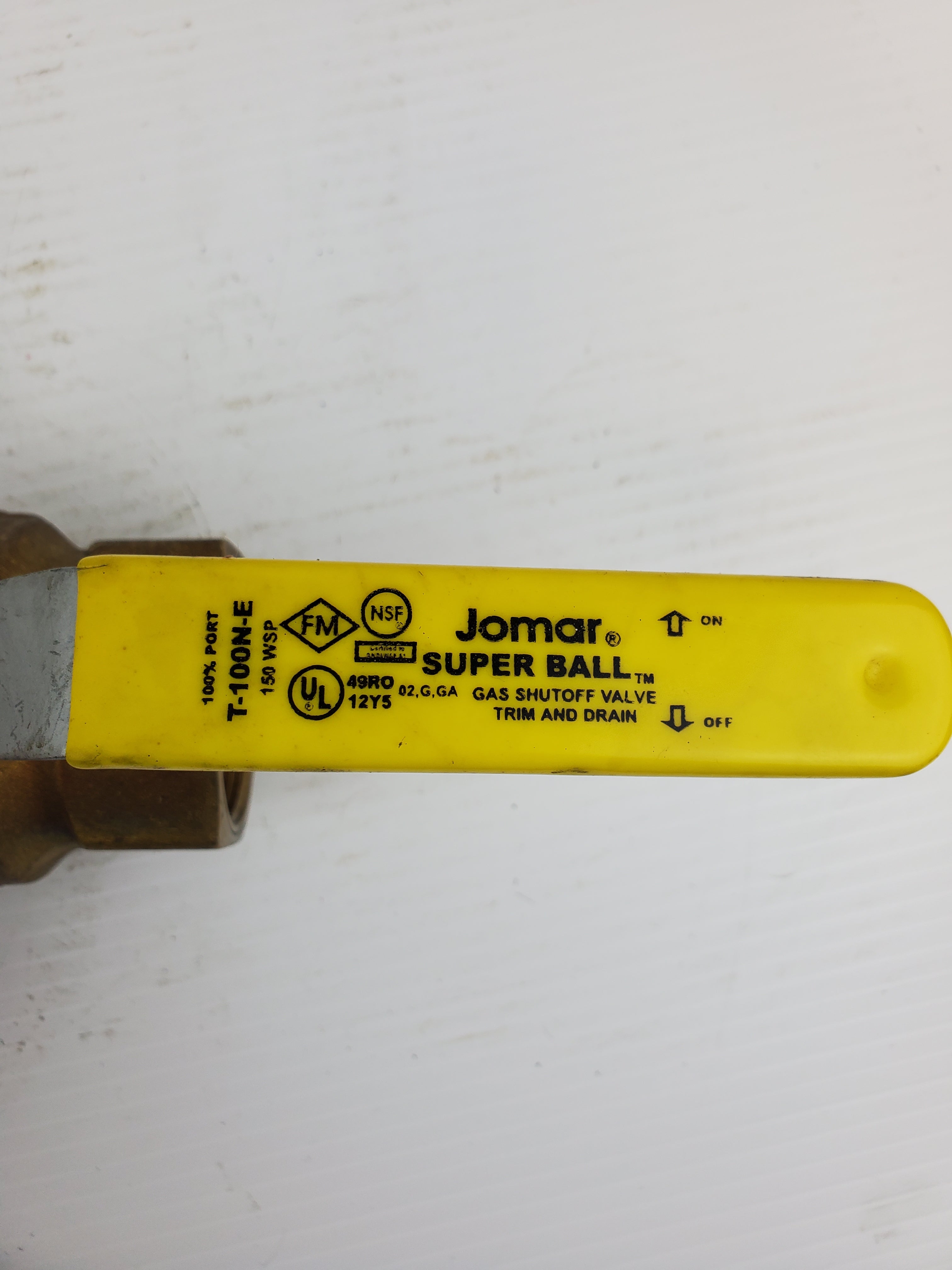 Jomar Super Ball T-100N-E 1 1/2" Brass Ball Valve