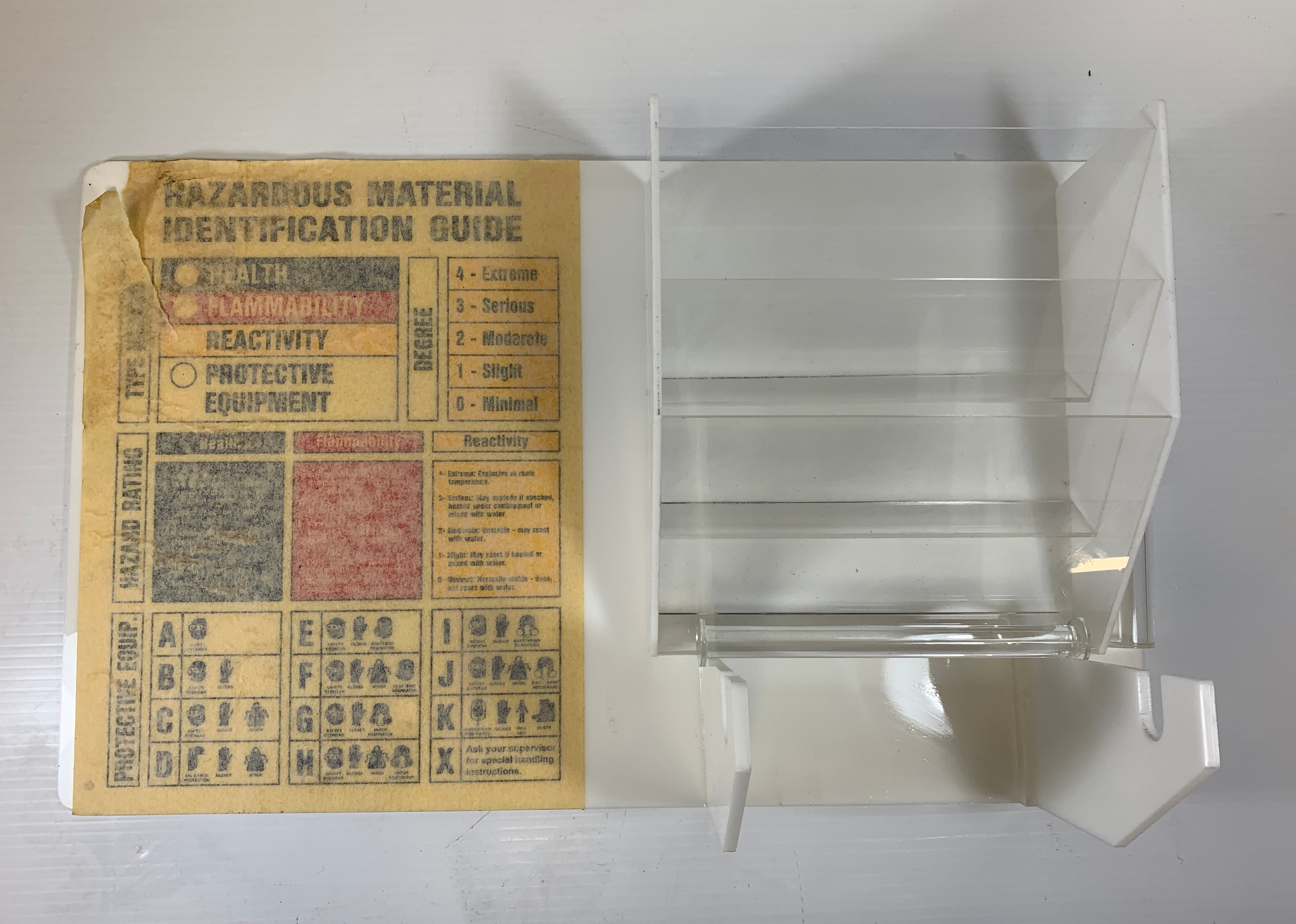 Hazardous Material Identification Guide Rack