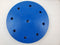 Blue Poly Plastic Round Disc W Holes, DIY Home Decor, Craft/Art Disc (Lot of 6)