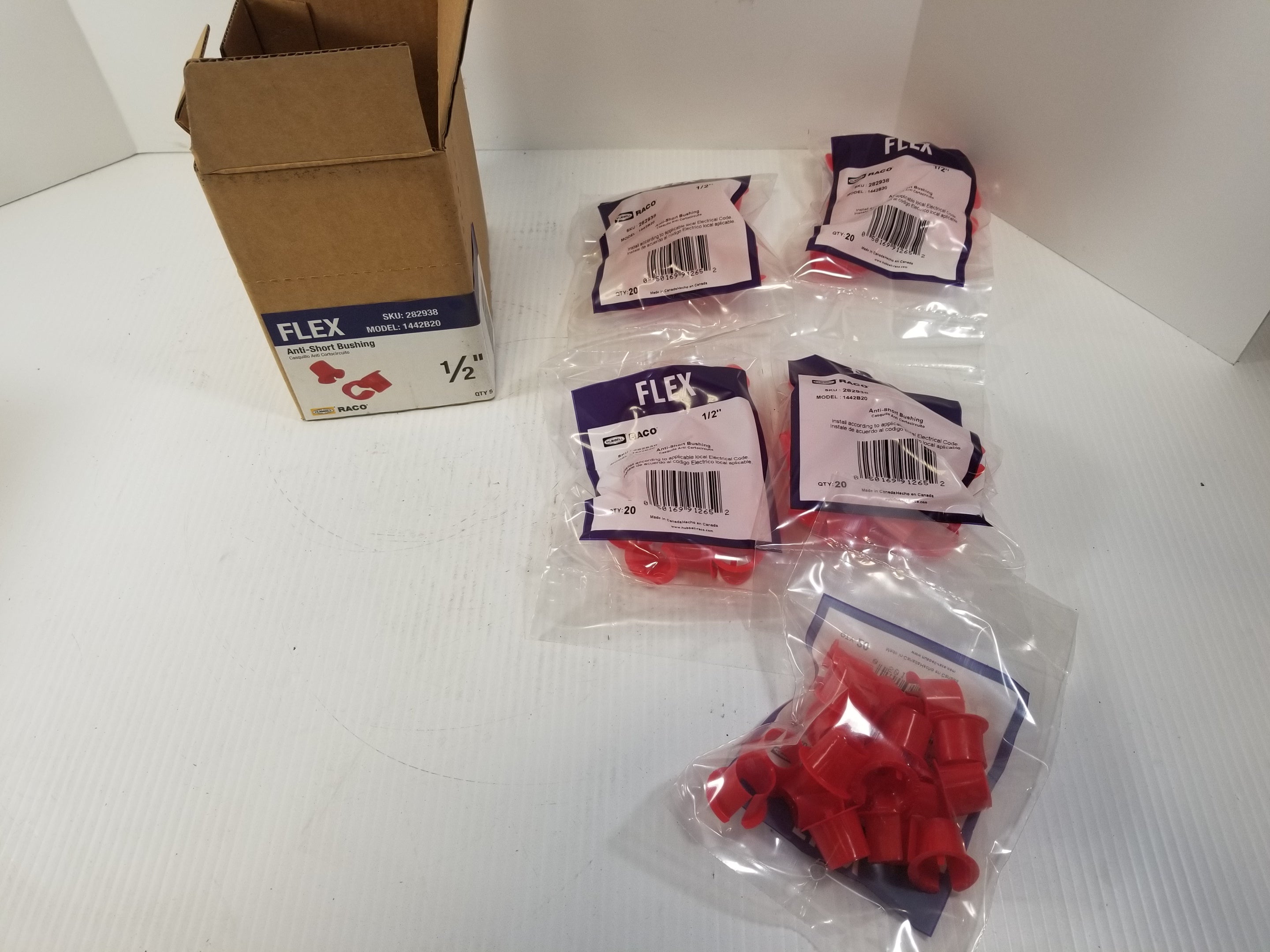 Hubbell 1442B20 Anti-Short Bushing 1/2" (Lot of 100) 282938