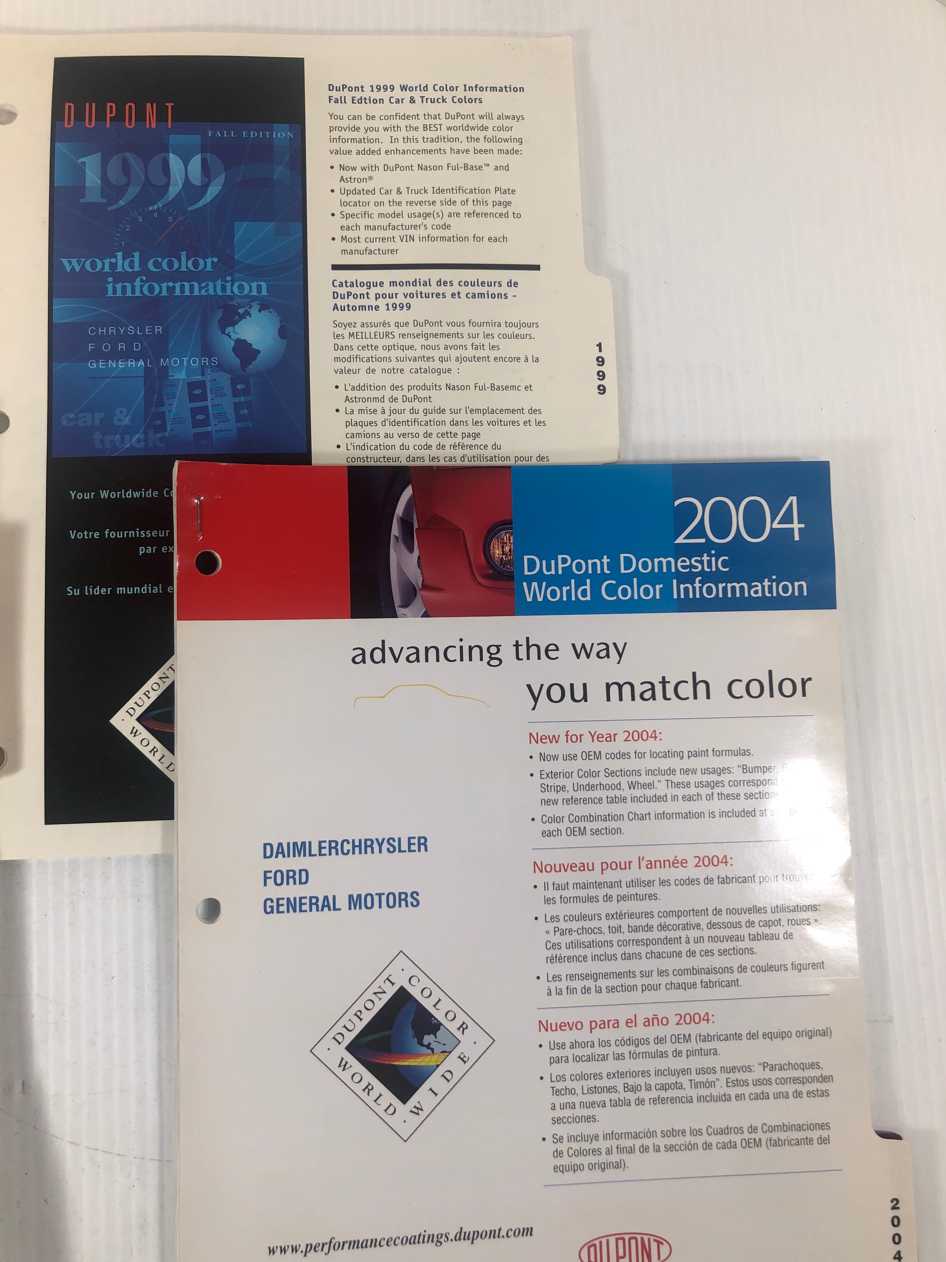 DuPont World Color Information 1996 1998 1999 2004