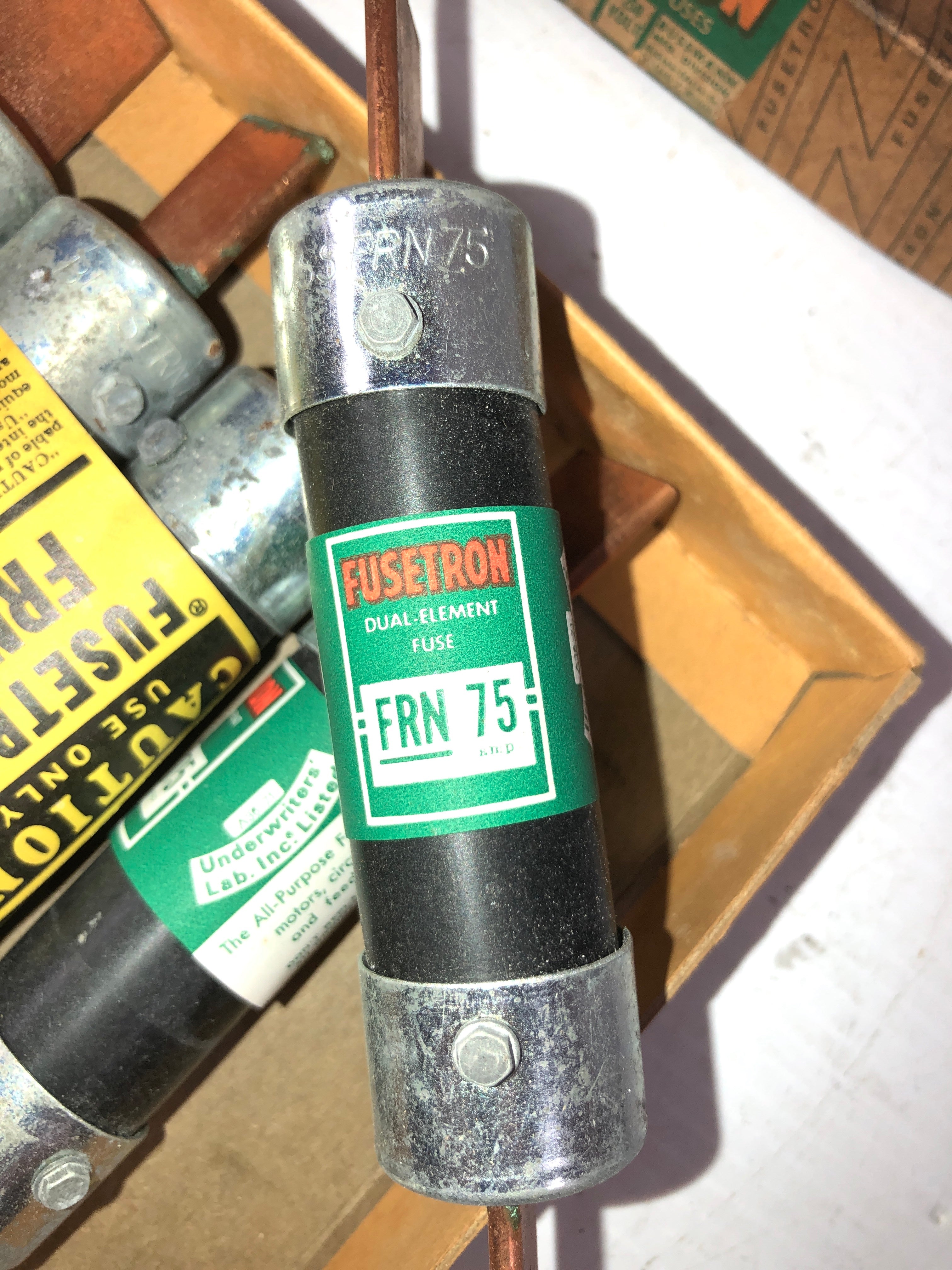 Bussman Fusetron FRN 75 Dual Element Fuse - Box of 5