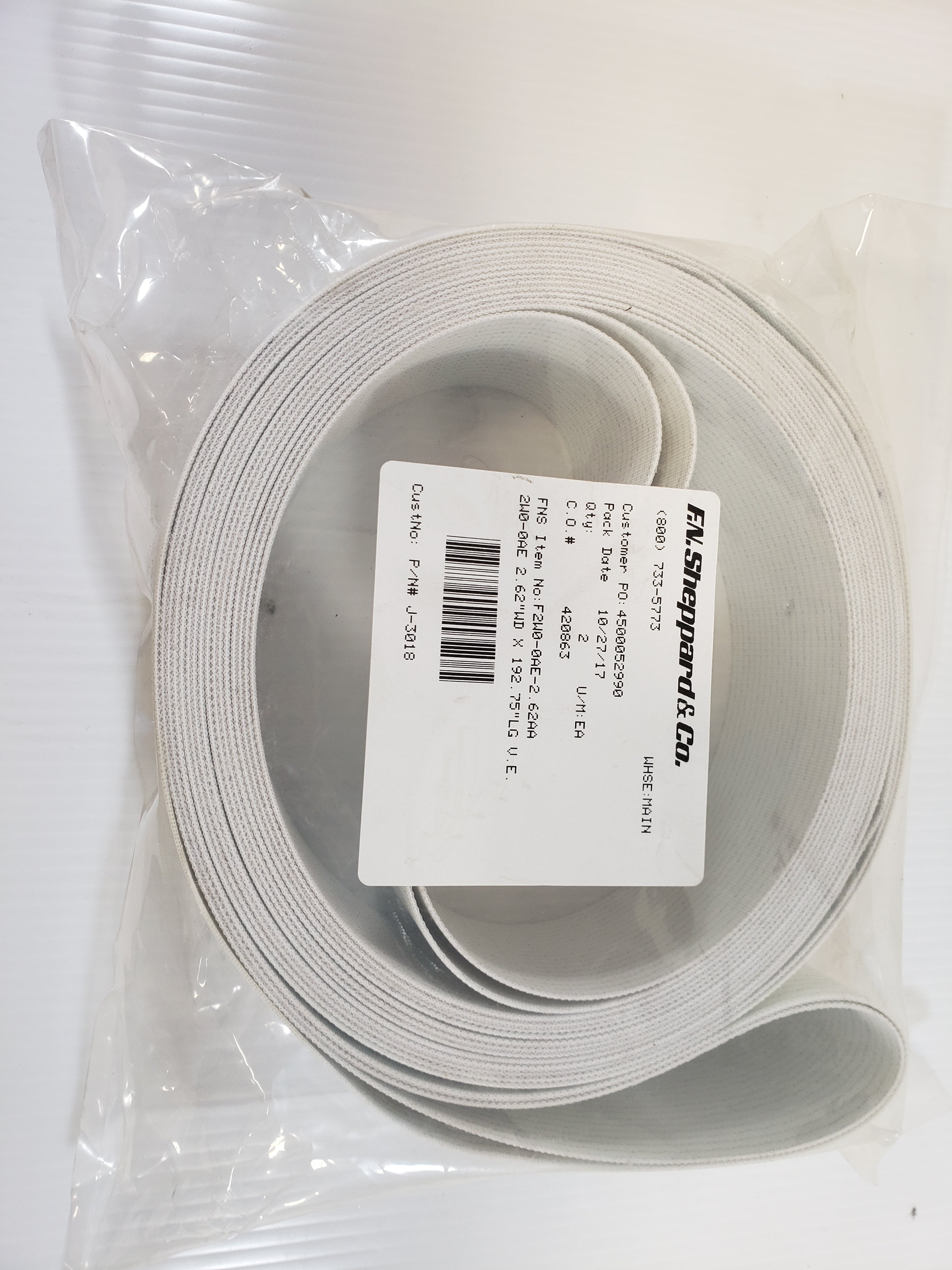 F.N. Sheppard & Co. F2W0-0AE-2.62AA Belt