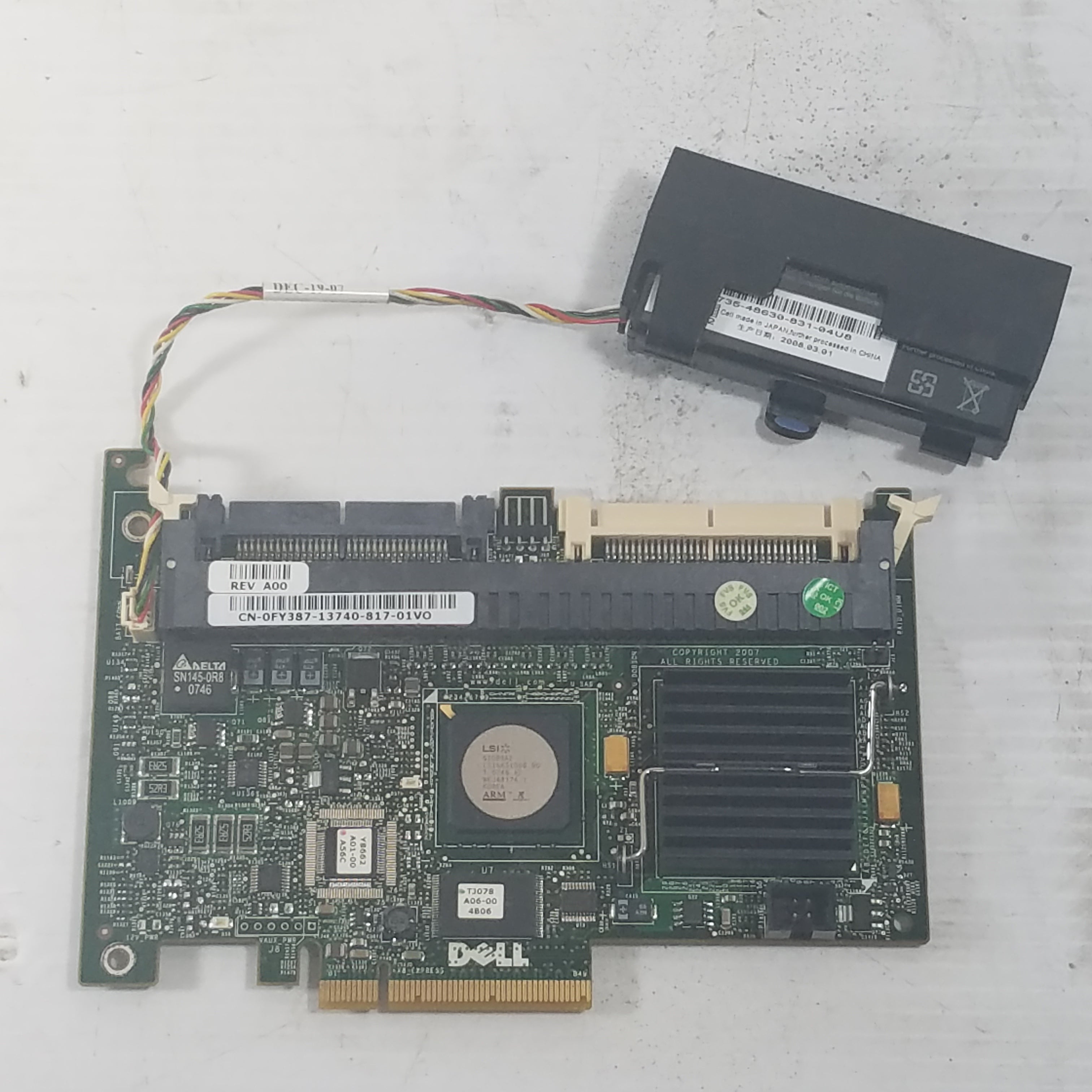 Dell PowerEdge 2970 Raid Controller CN-0FY387 with Battery