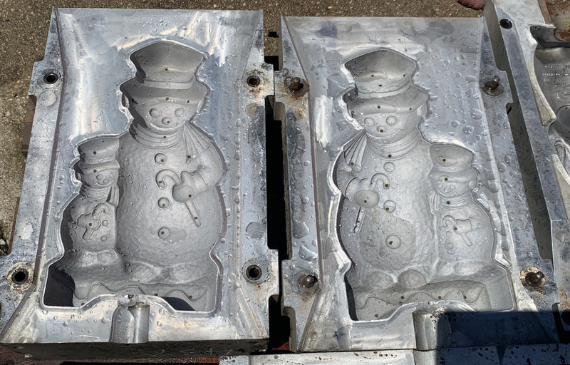 Snowman Two Sided Christmas Blow Mold For Plastic Molds