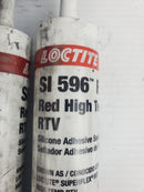 Loctite SI 596 RD Red High Temperature RTV 59675 10.14 fl oz ( Lot of 2 )