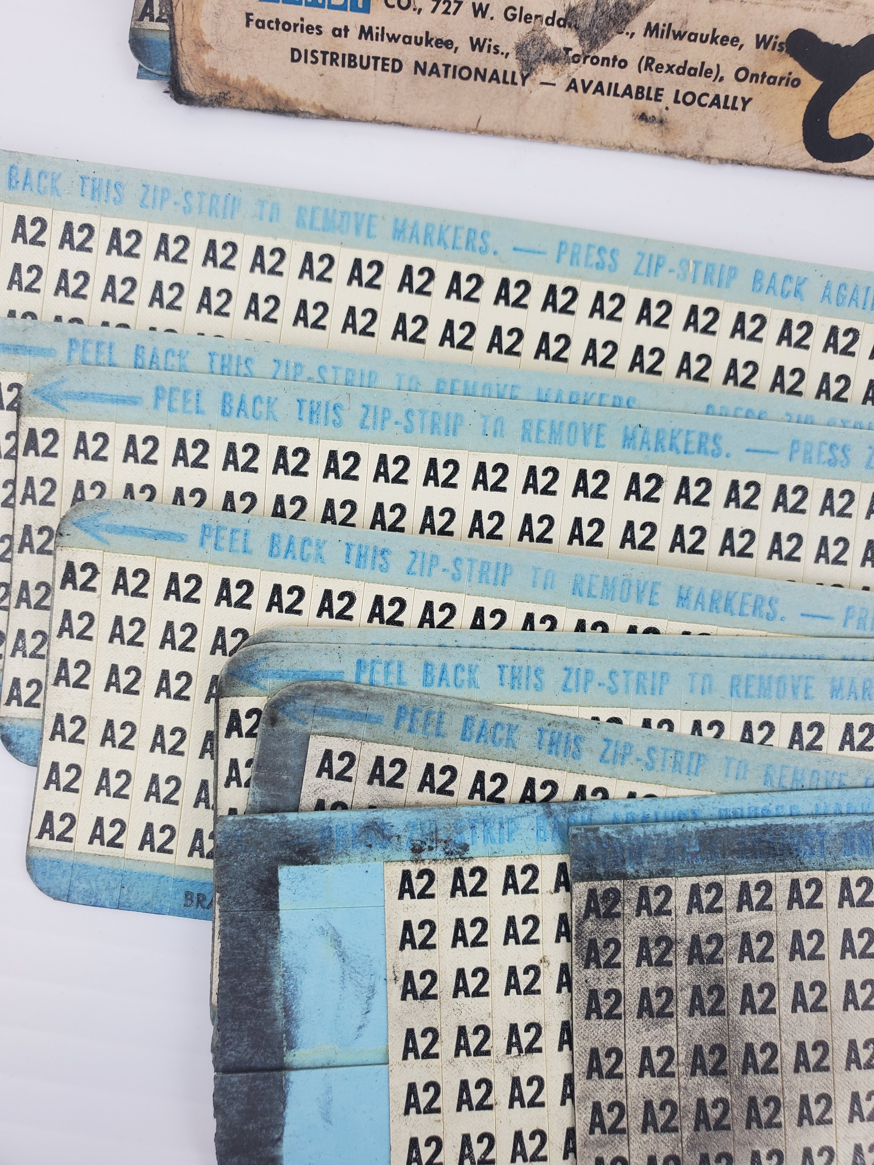 Brady Self Sticking Perma Code Wire Markers - Blue A2 (Box of 9)