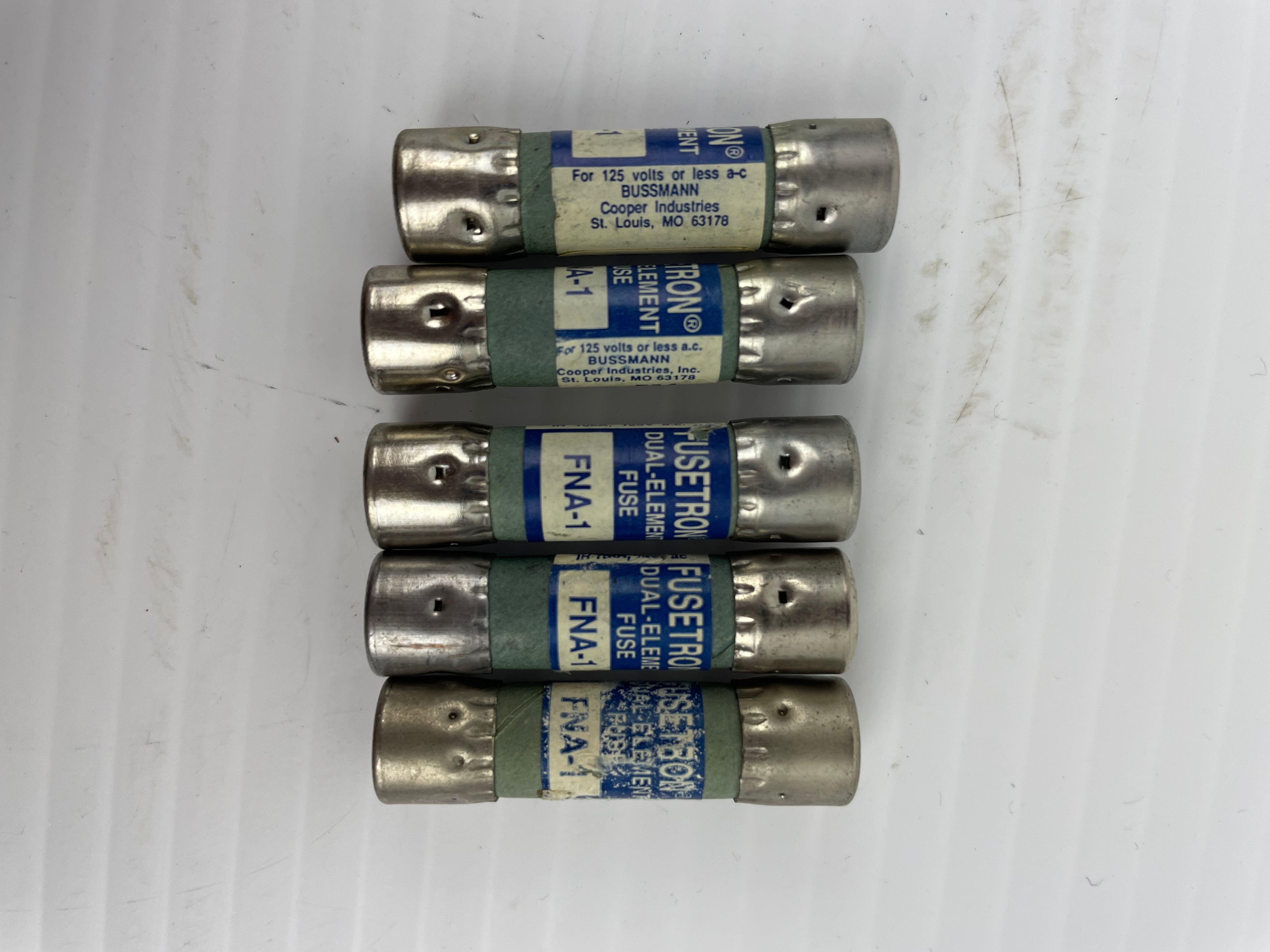 Fusetron FNA-1 Dual Element Fuses - Lot of 5