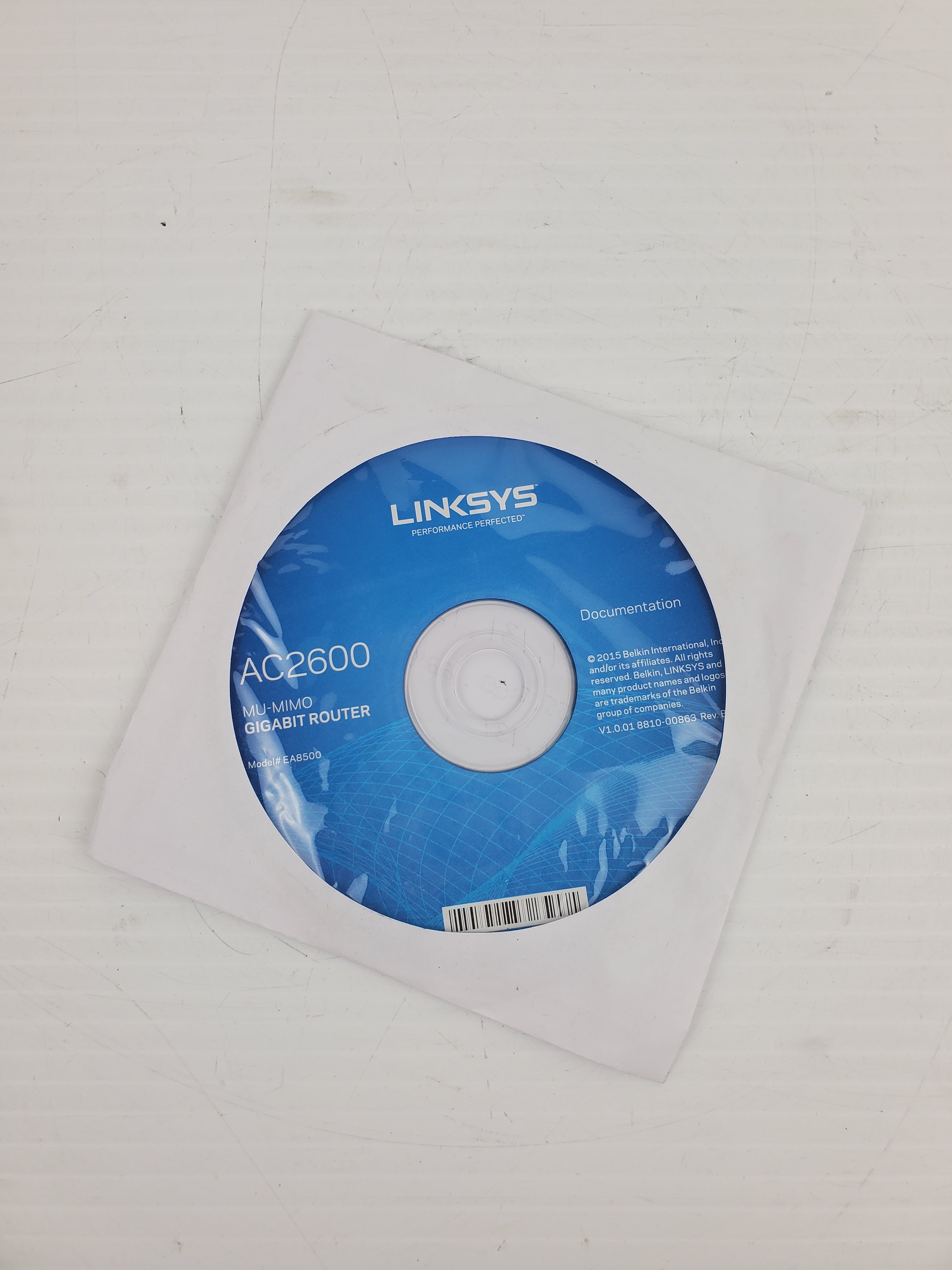 Linksys AC2600 MU-Mimo Gigabit Router CD/DVD ROM