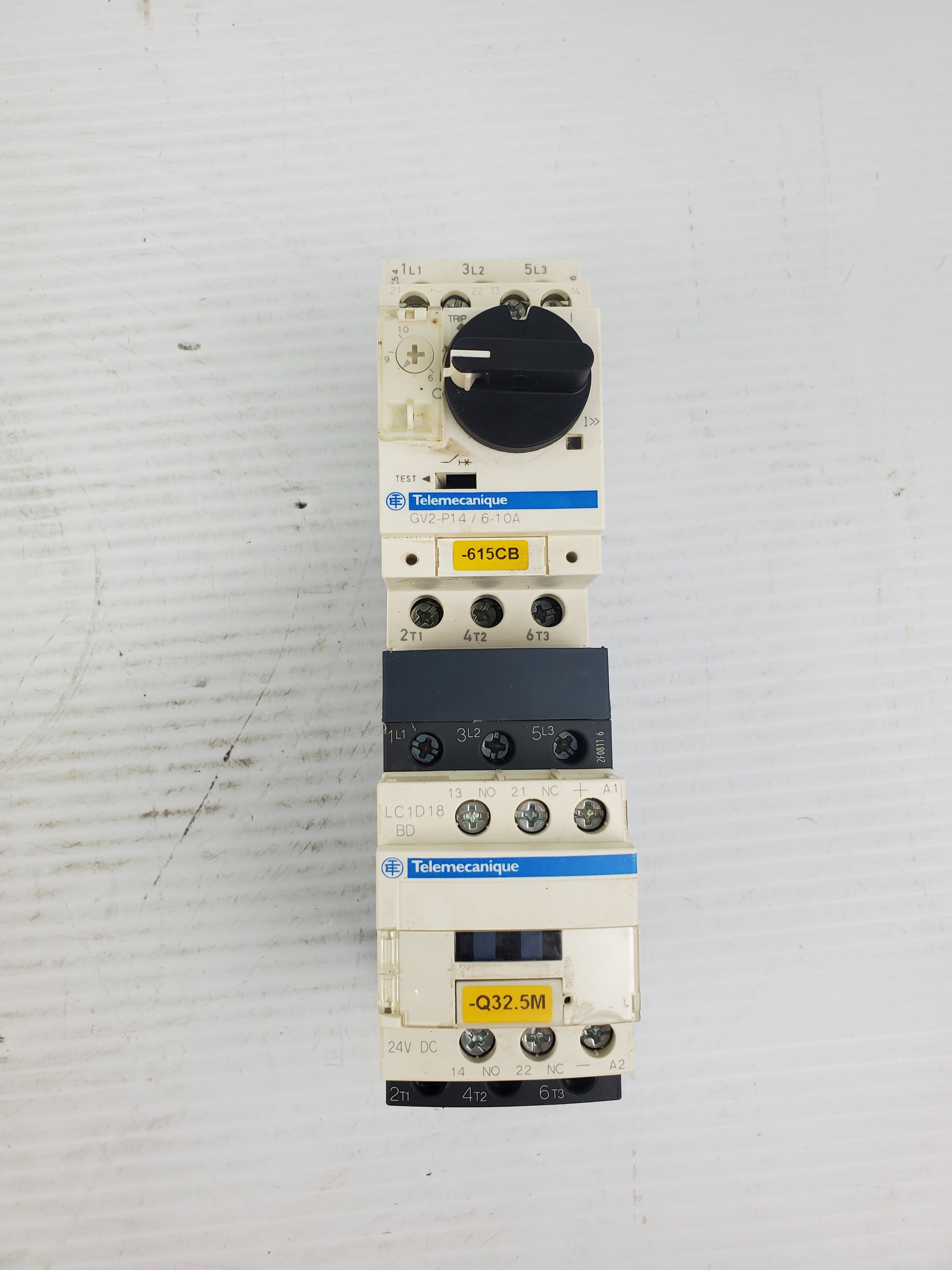 Telemecanique GV2-P14/6-10A Motor Circuit Breaker with LC1D18 Contactor