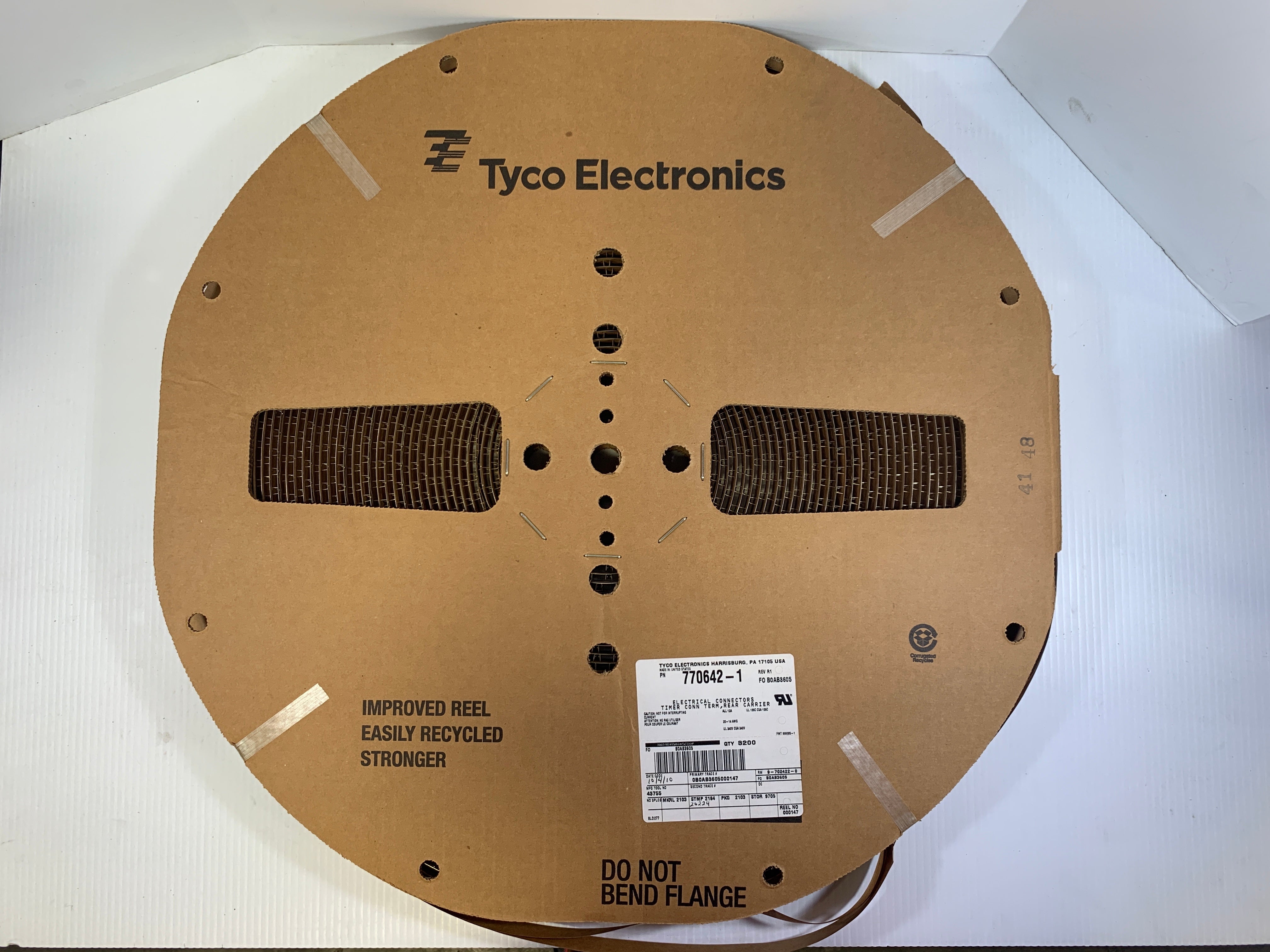 Rolls Tyco Electrical Connectors 770642-1 Box of 3 Rolls