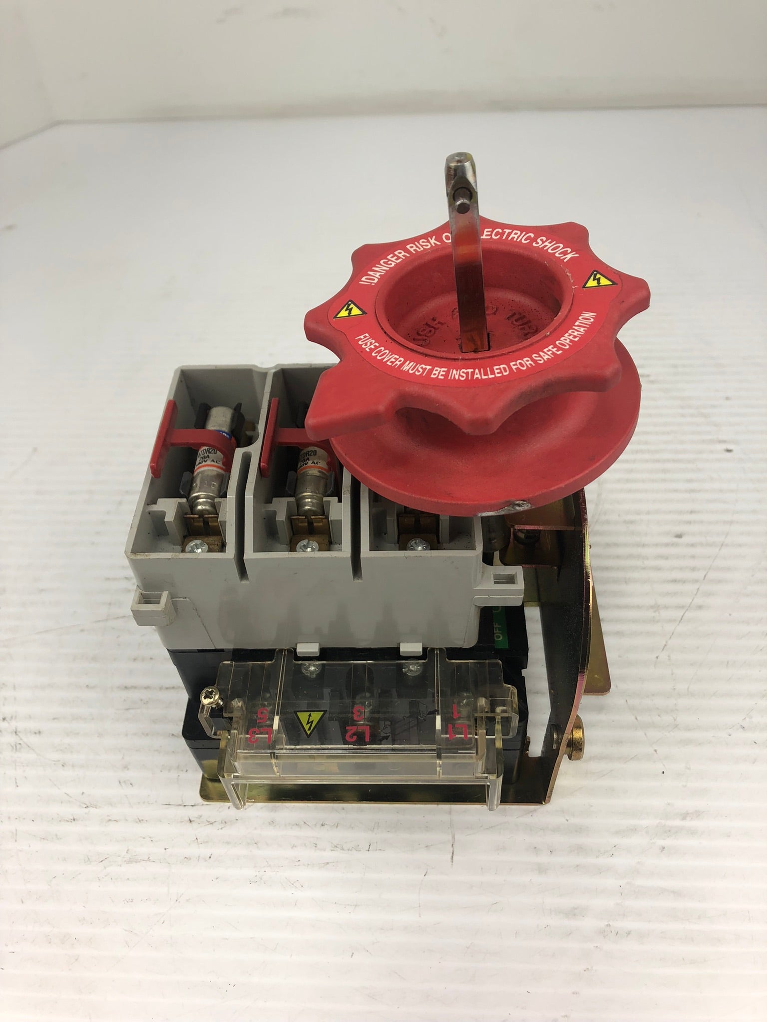 Allen-Bradley 194RF-NC030* Ser A Fused Disconnect Switch Mounted Handle Broken