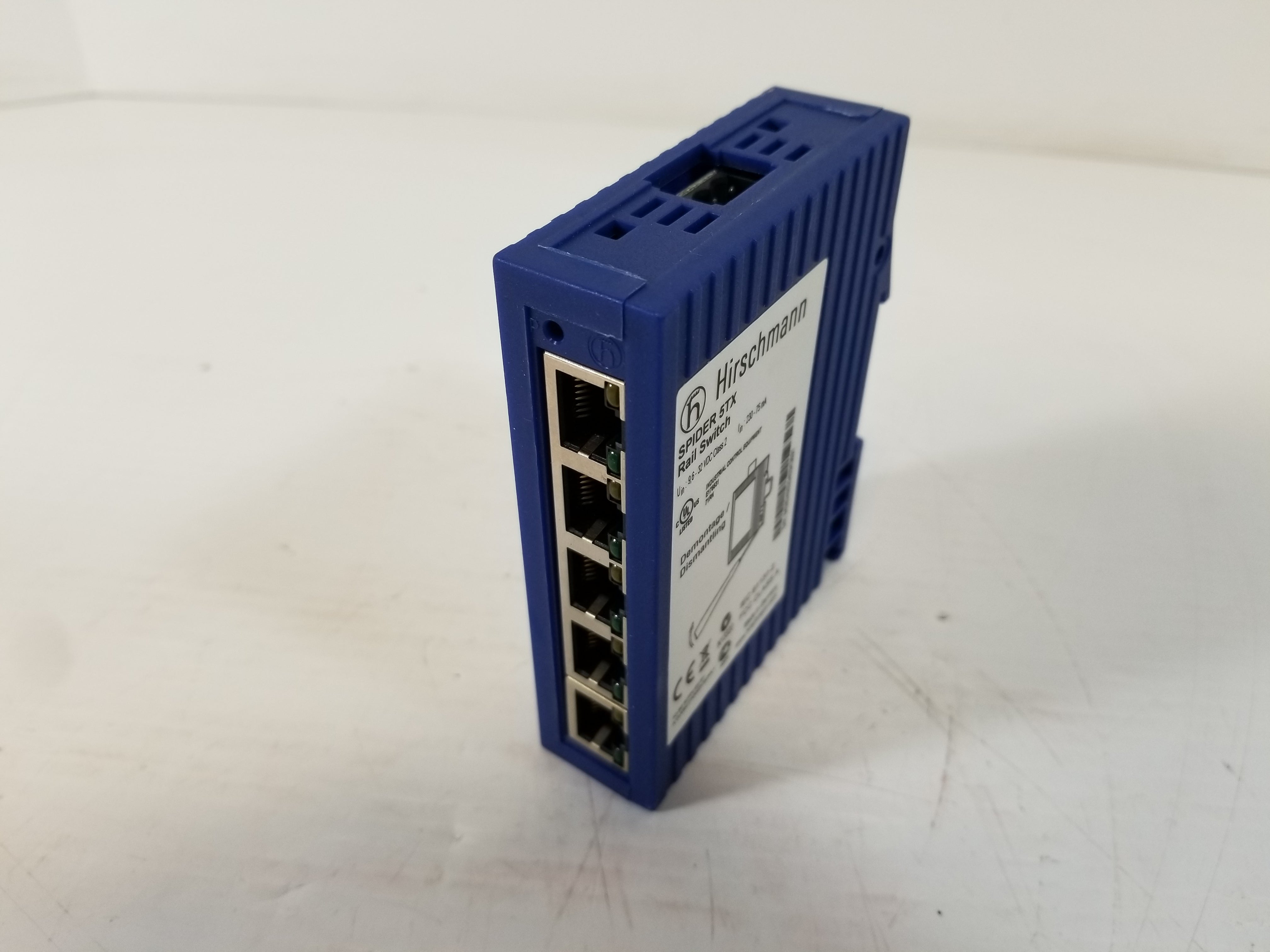 Hirschmann SPIDER5TX 5 Port Ethernet Rail Switch Used