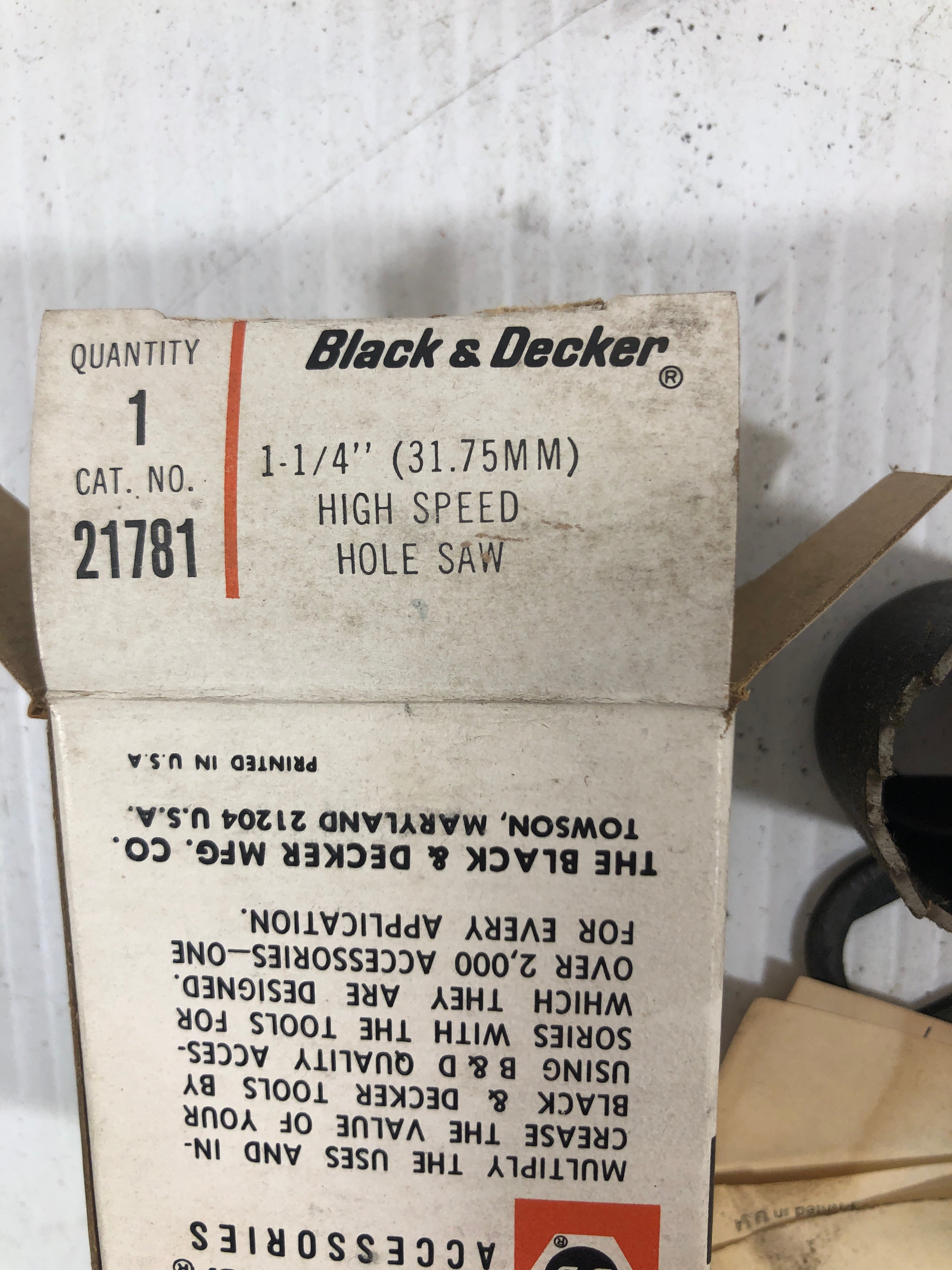 Black & Decker High Speed Hole Saw 21781 1-1/4"