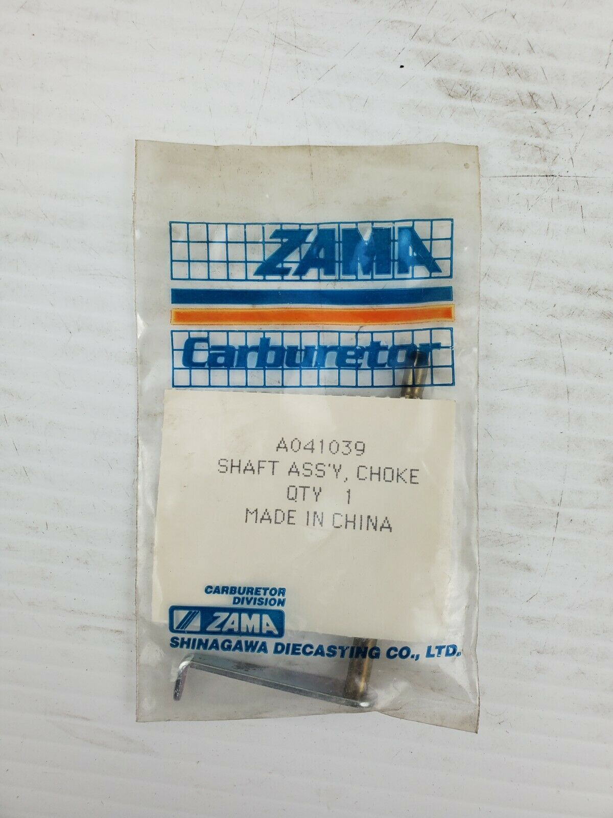 Zama Carburetor A041039 Shaft Assy Choke