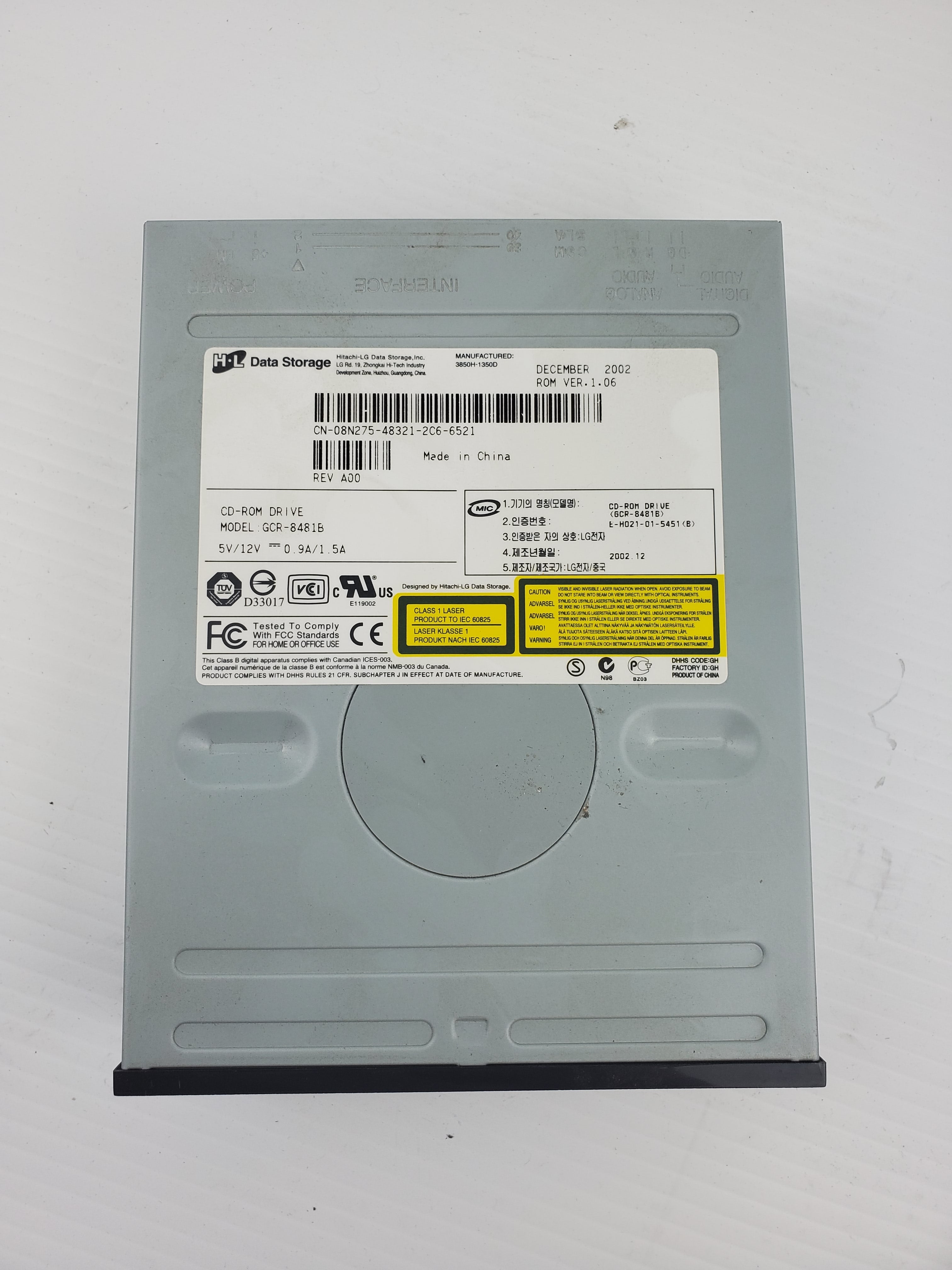 HL Data Storage GCR-8481B CD-ROM Optical Drive Dell Part 08N275